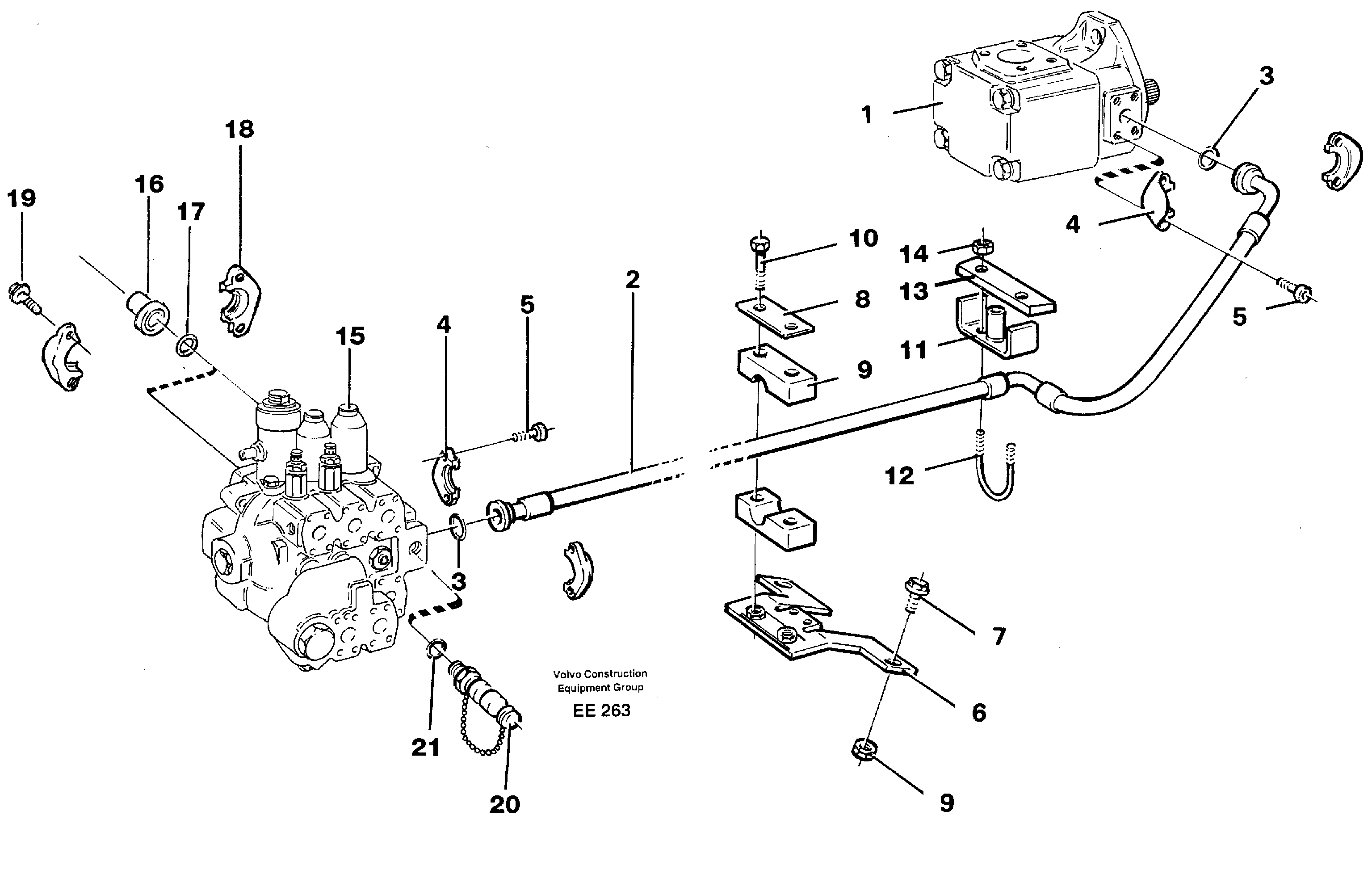 Hydraulic system, feed line  STD, 33361 IRAN — volvo parts diagram