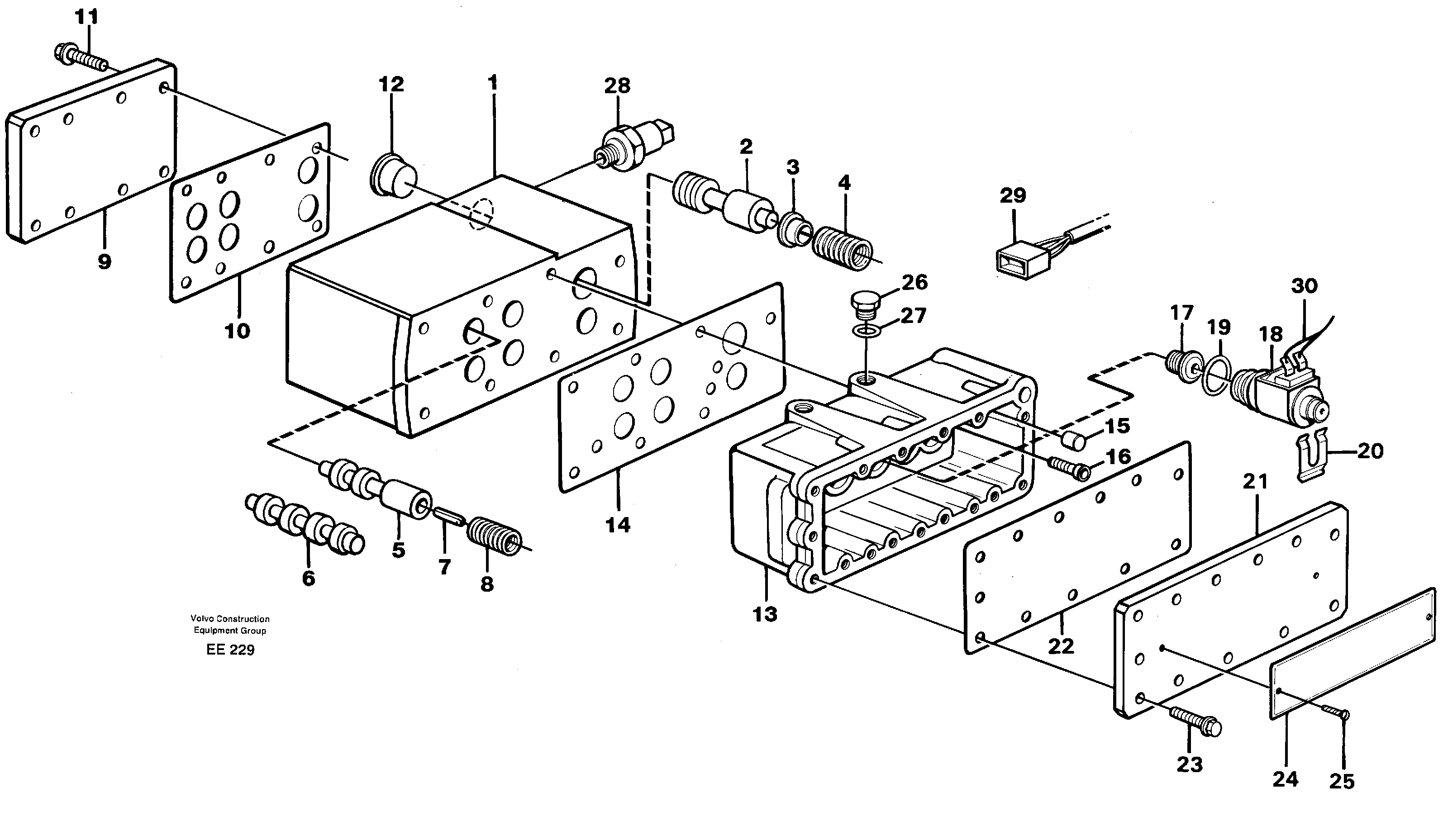 Gear changing unit — volvo parts diagram