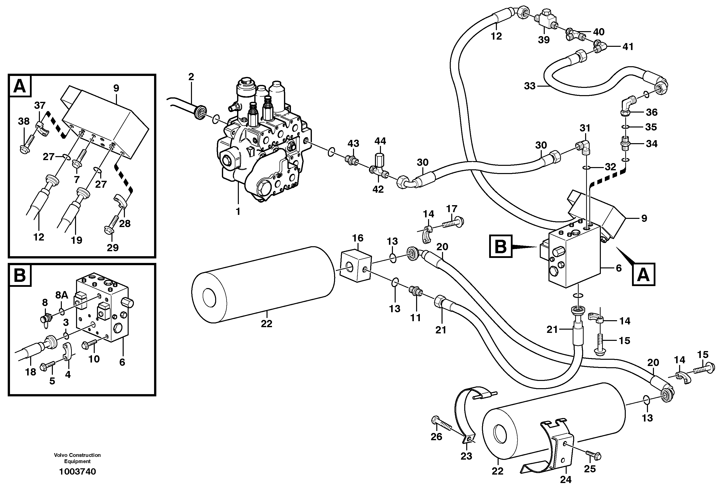 Boom suspension system  80142 — volvo parts diagram
