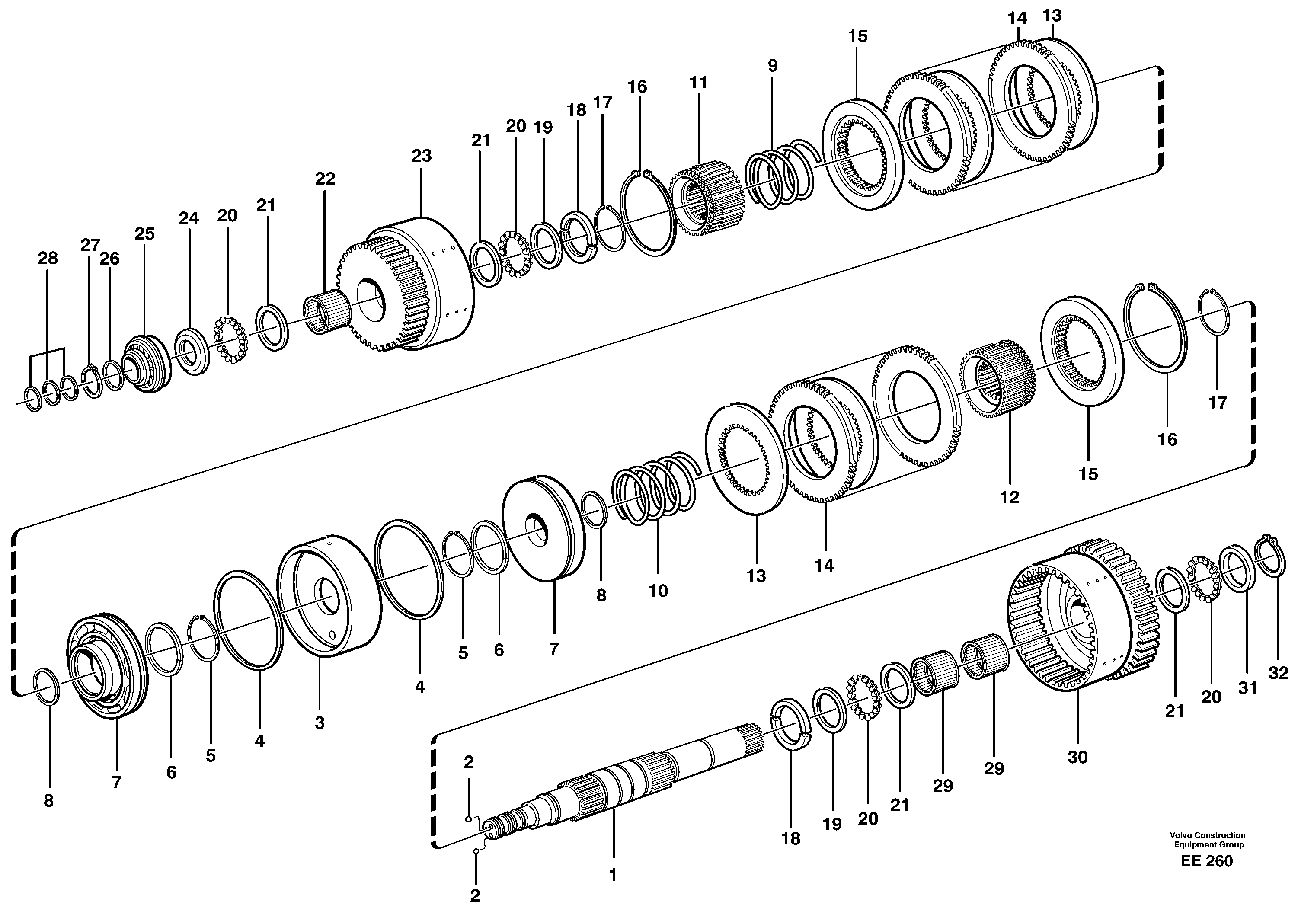 Hydraulic clutch, 3rd / 4th speed — volvo parts diagram