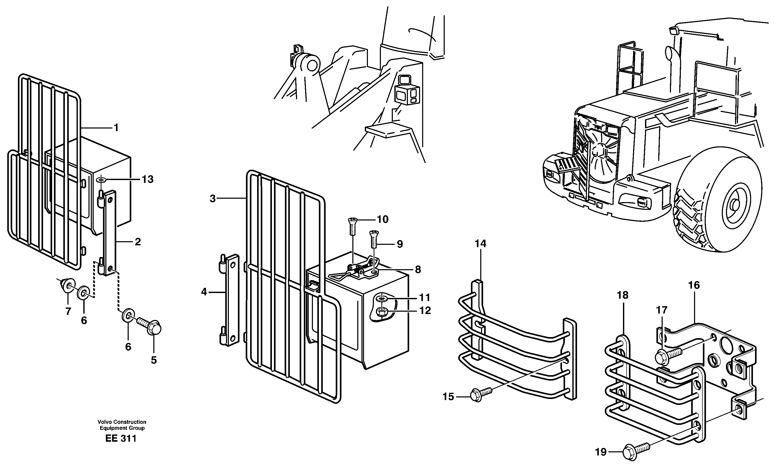 Protection for lighting.  80076,  91585,  80406 — volvo parts diagram