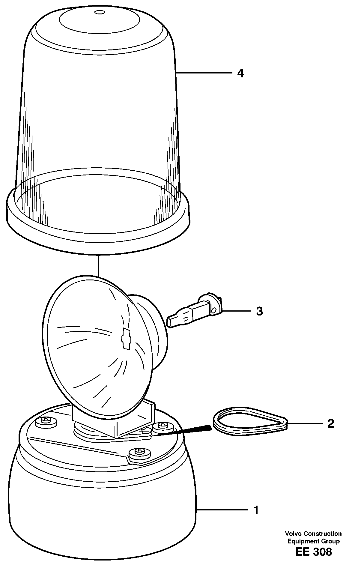 Rotating beacon.  93799 — volvo parts diagram