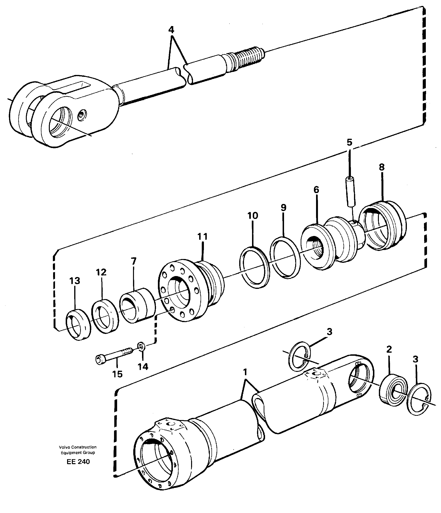 Hydraulic cylinder  STD, 33361 IRAN — volvo parts diagram