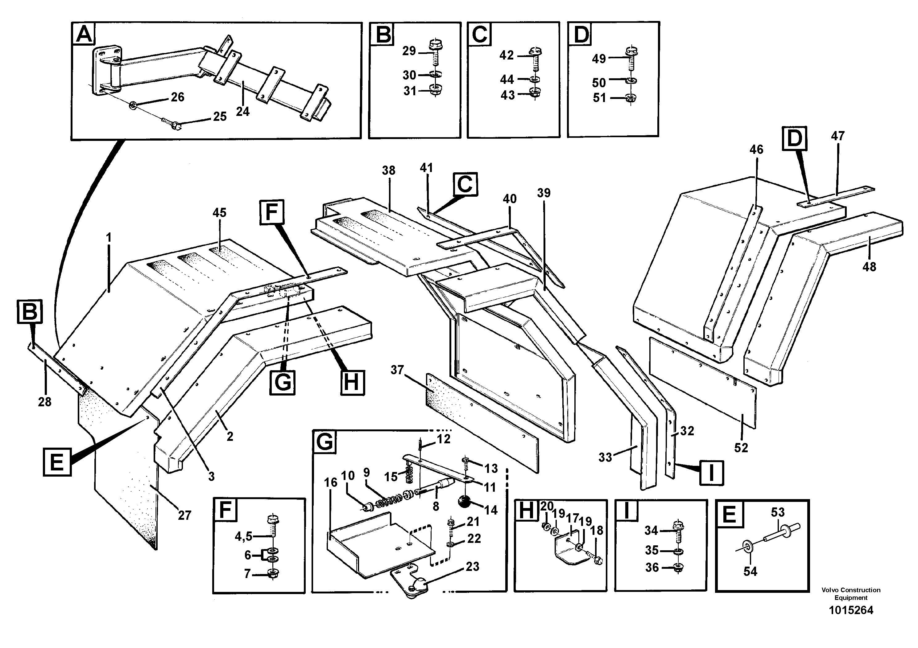 Swing out rear mudguard  80391 — volvo parts diagram