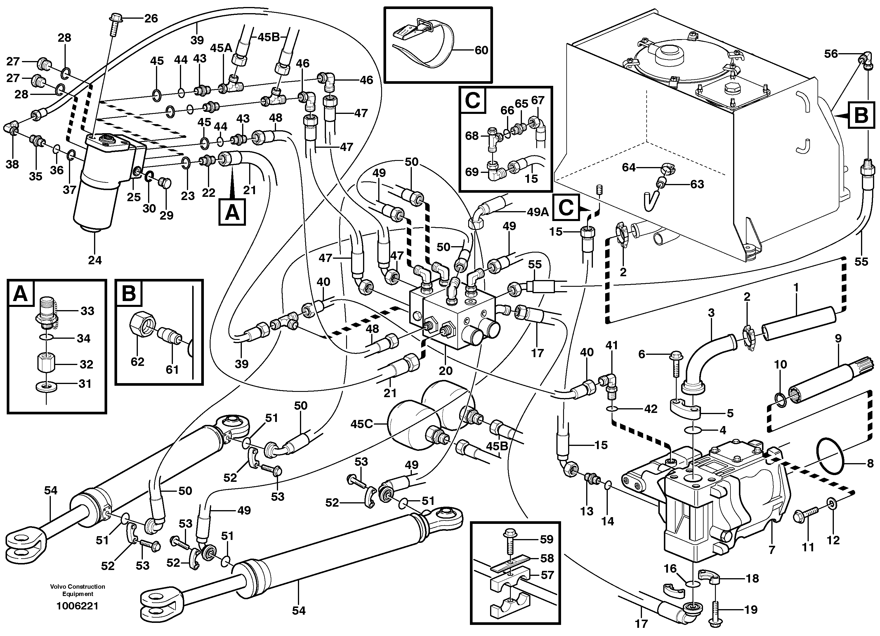 Steering system — volvo parts diagram