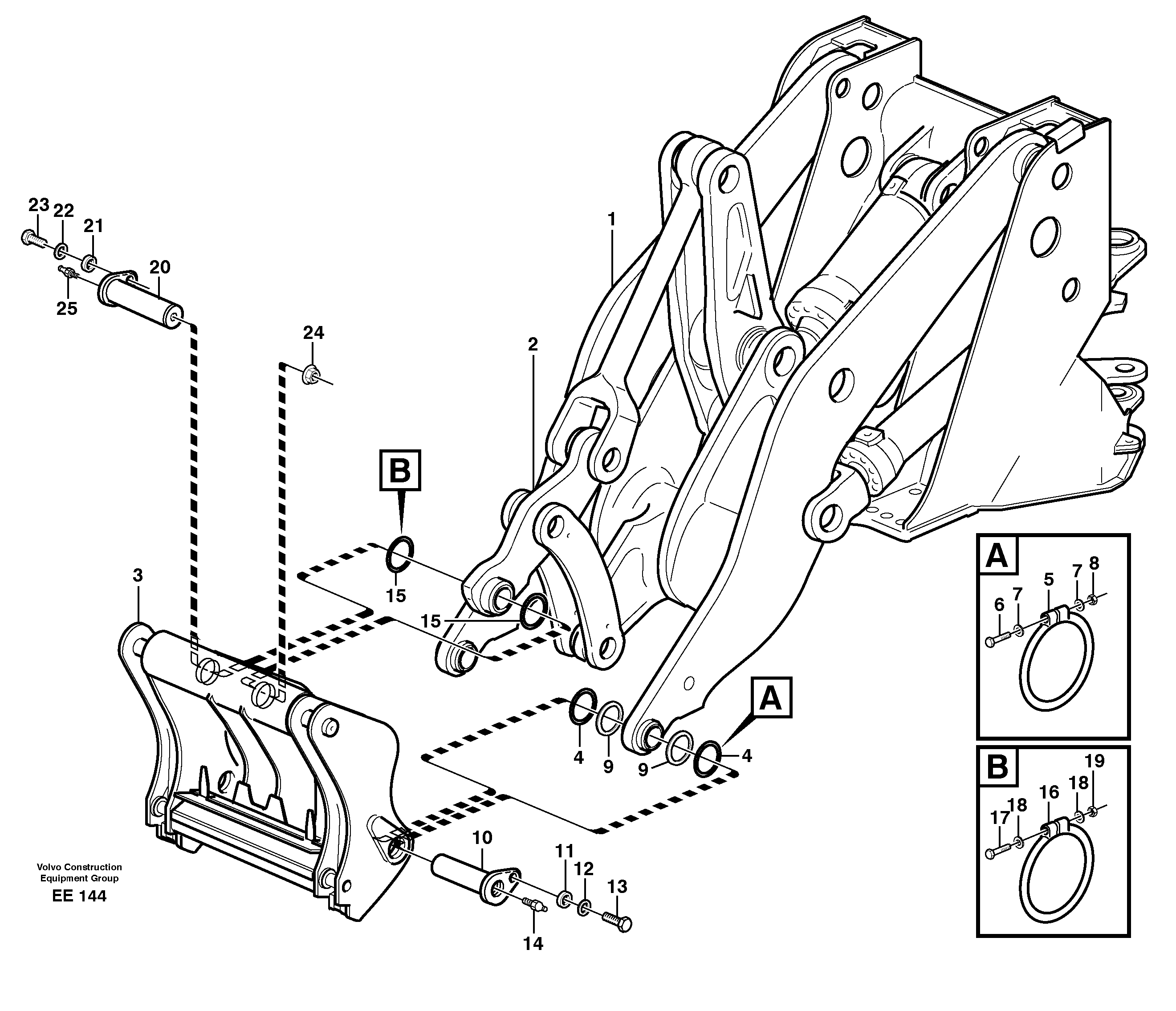 Assemble attachment bracket. — volvo parts diagram