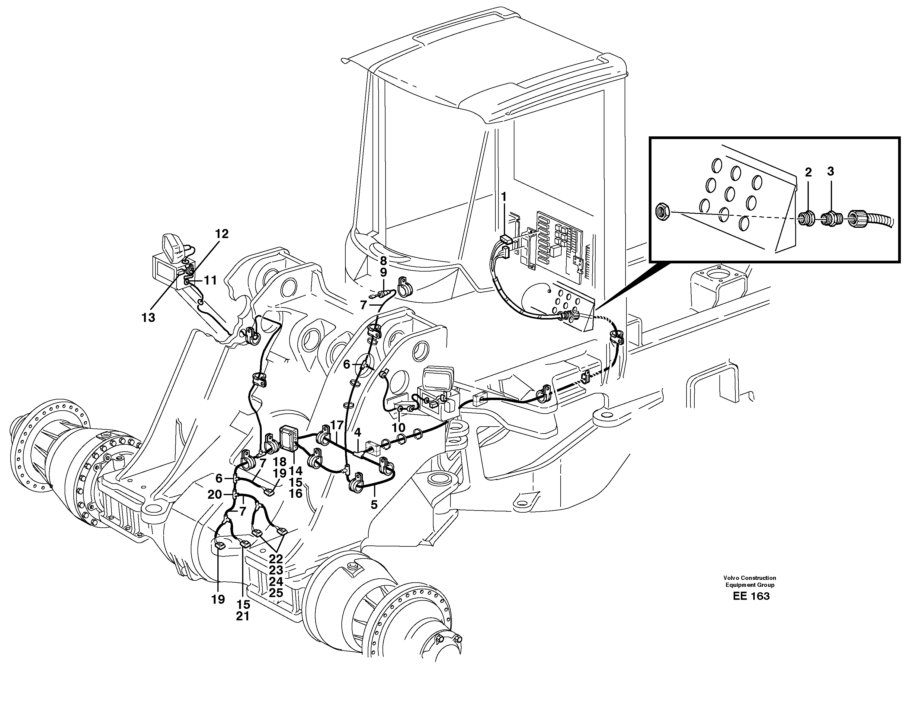 Cable harness, front  STD, 33361 IRAN — volvo parts diagram