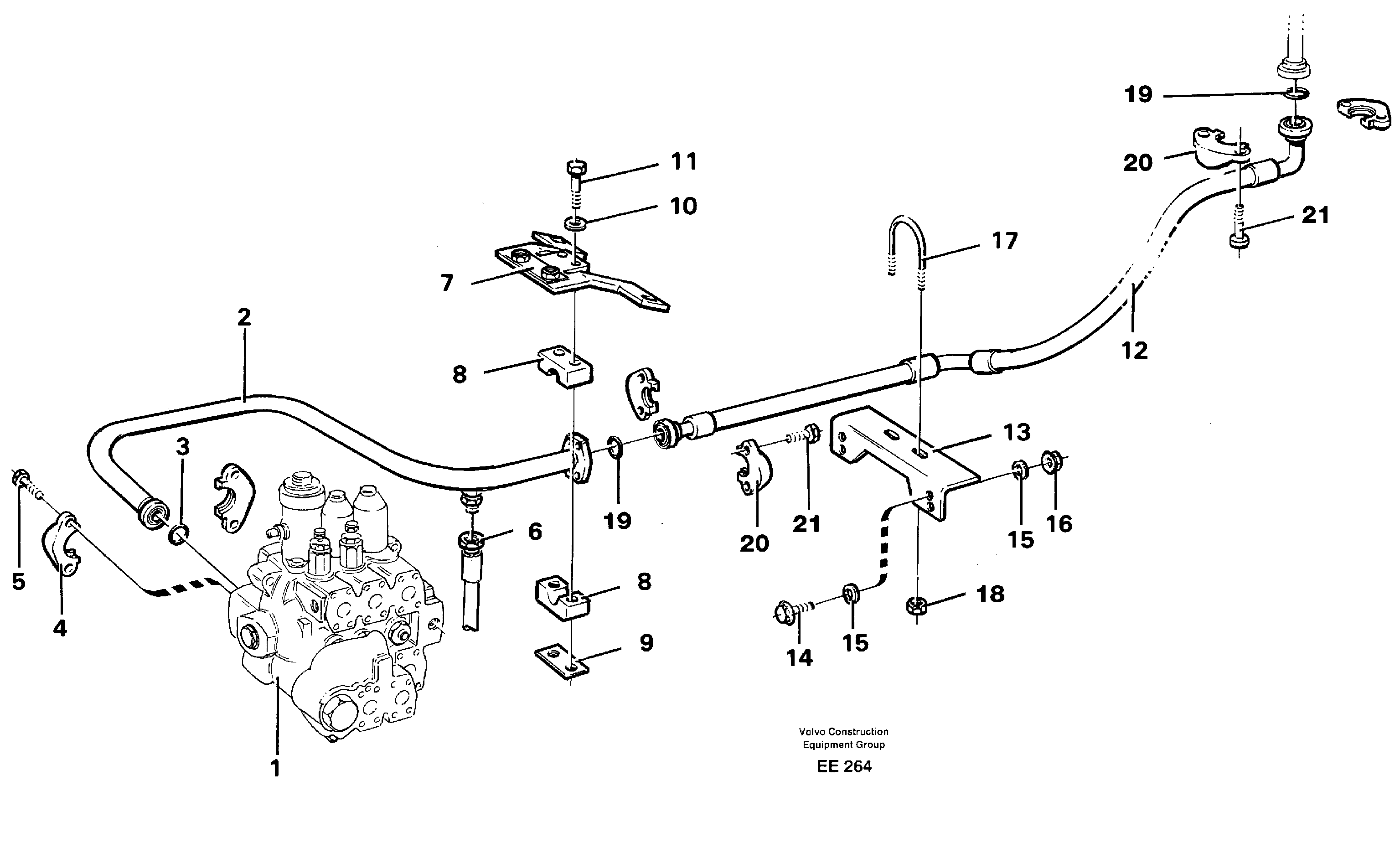 Hydraulic system, return line — volvo parts diagram