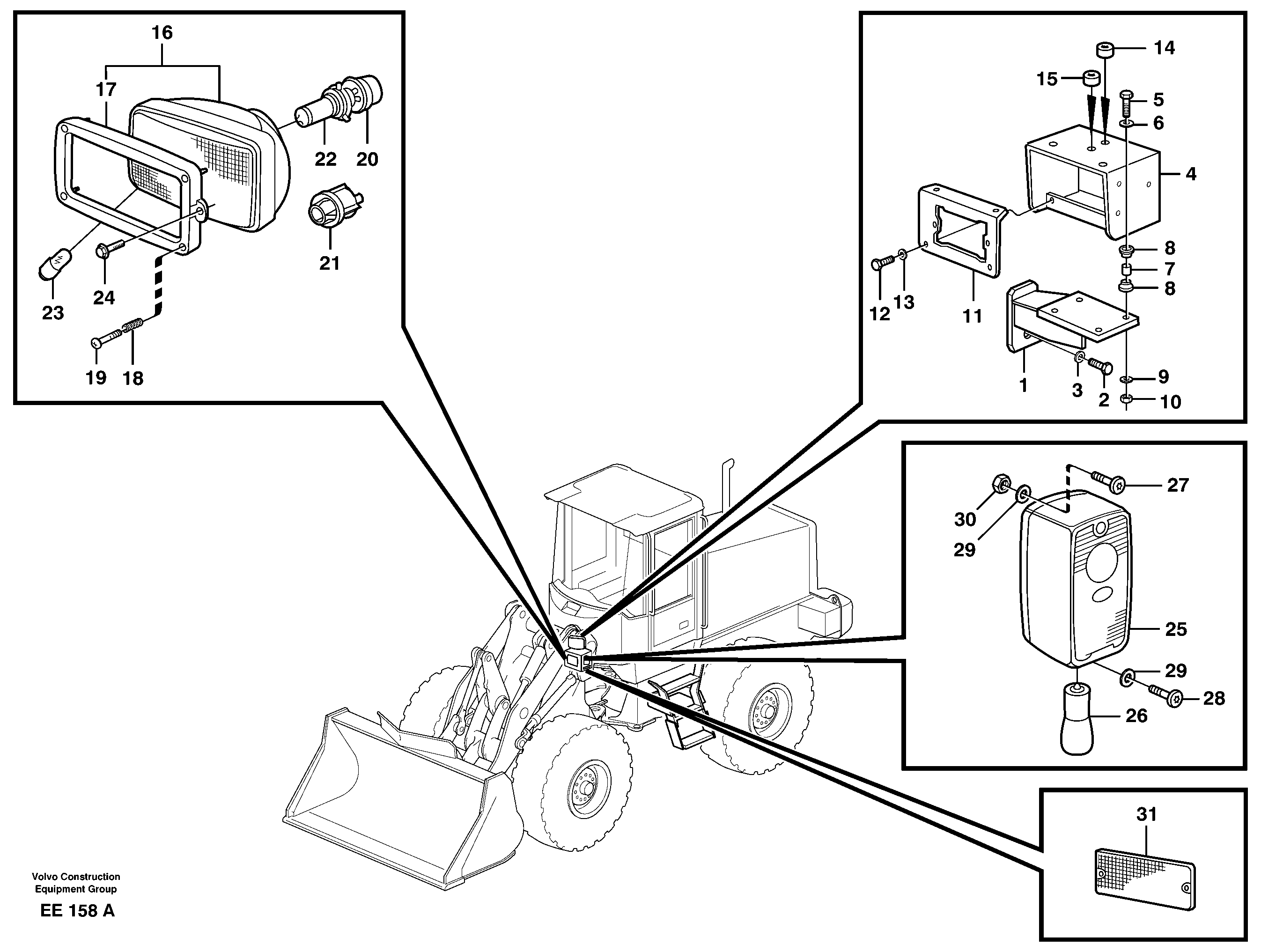 Lighting, front  STD, 33361 IRAN — volvo parts diagram