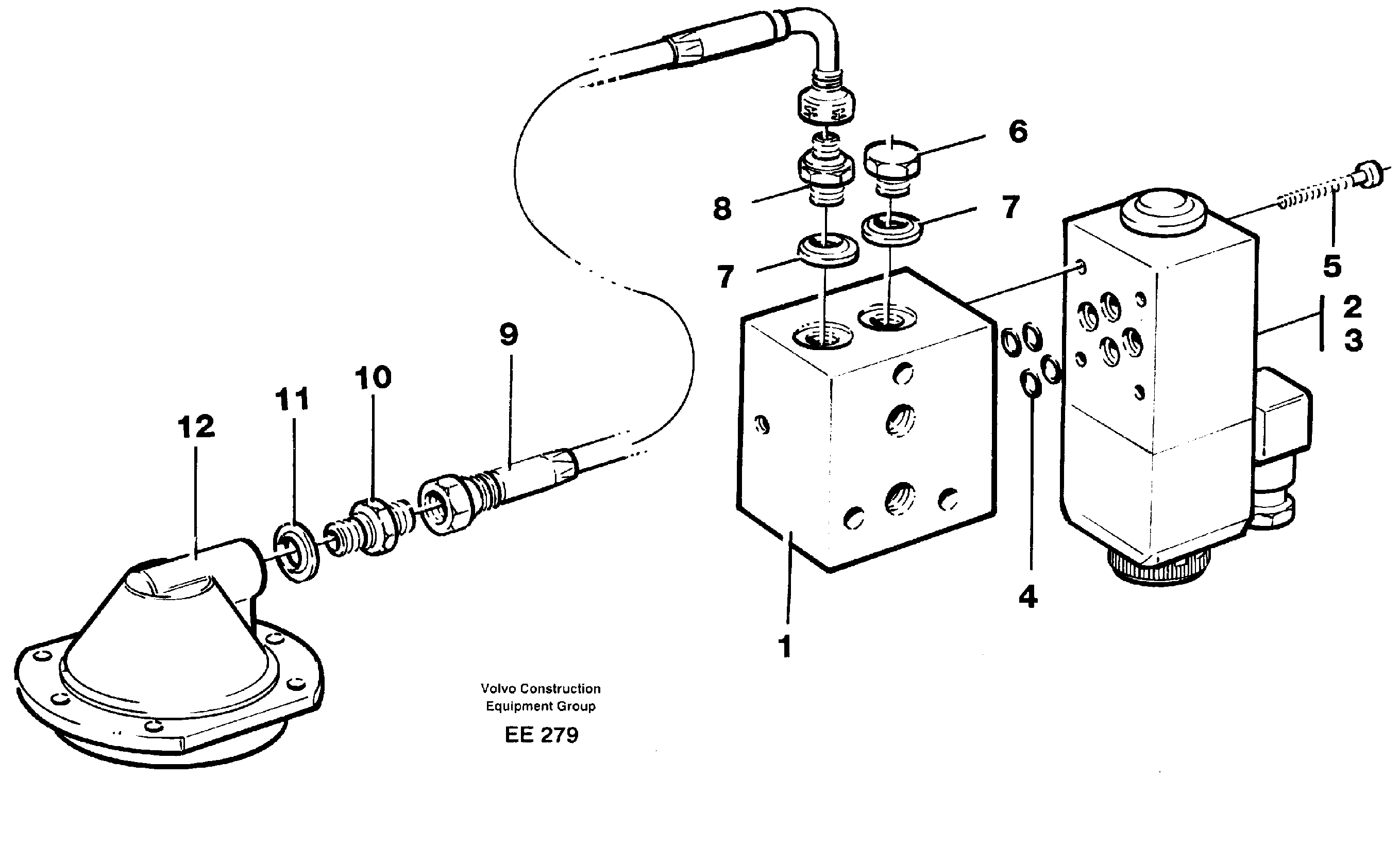 Differential lock, hydraulic line  STD, 33361 IRAN — volvo parts diagram