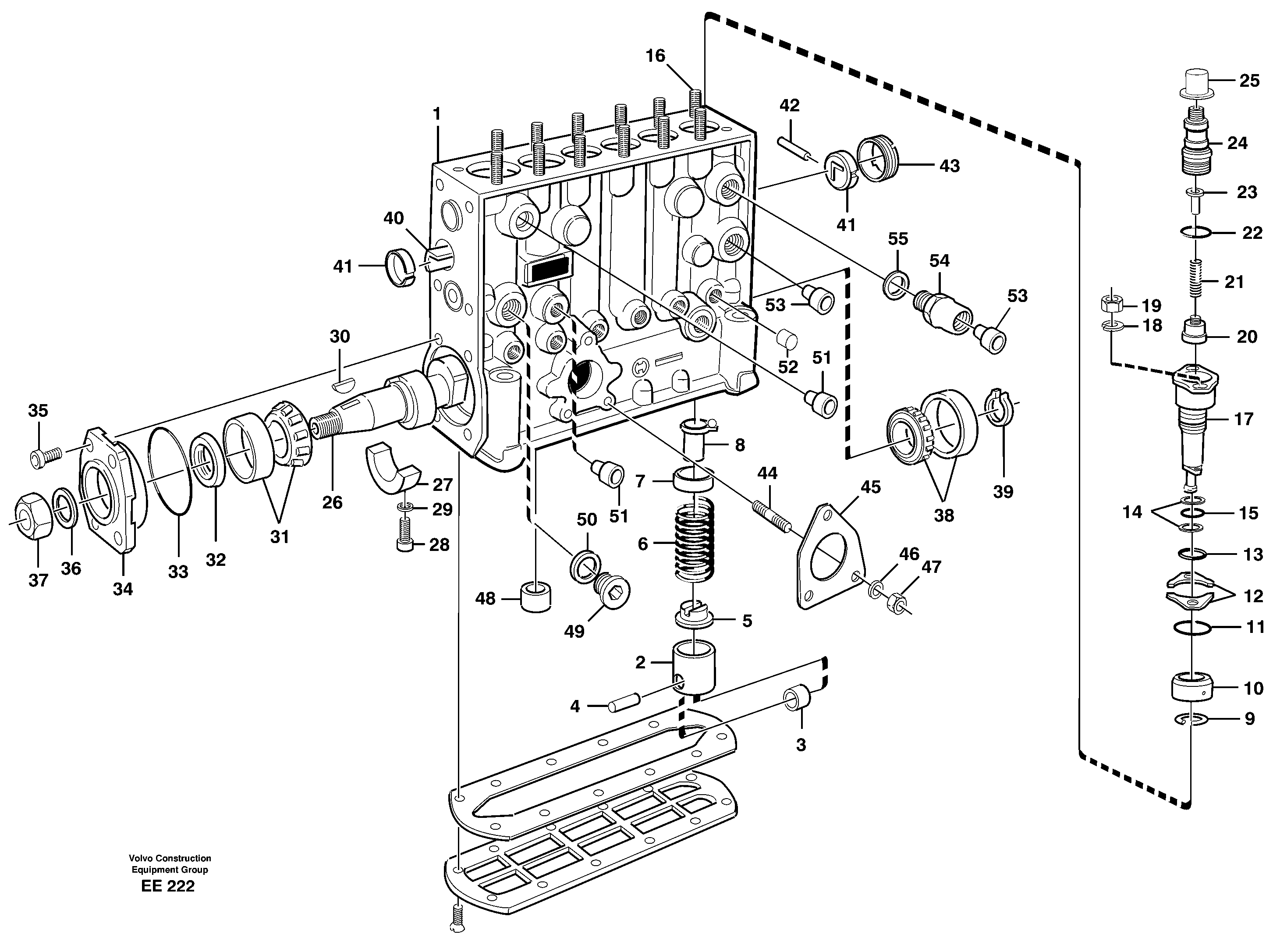 Injection pump — volvo parts diagram