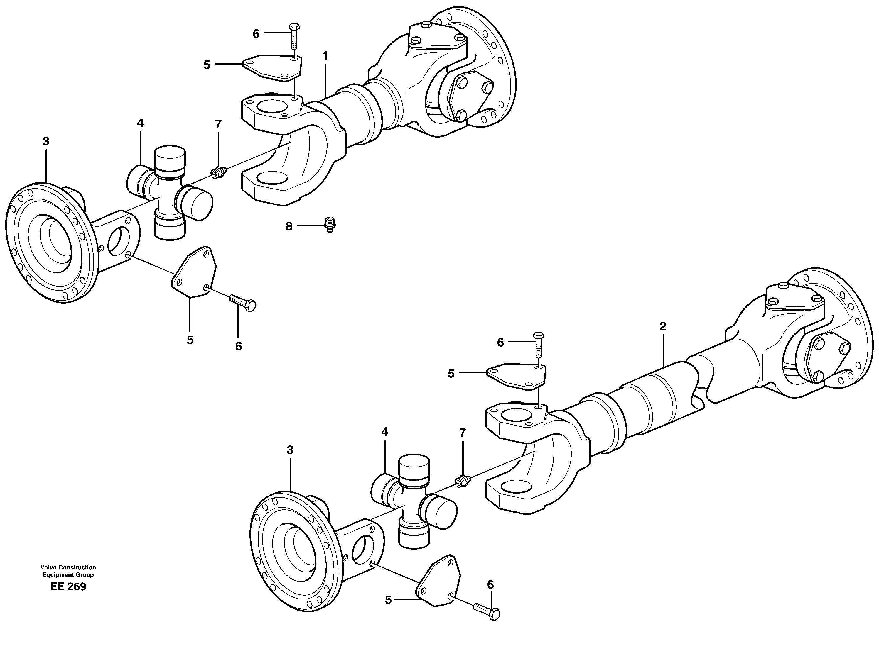 Propeller shaft  STD, 33361 IRAN — volvo parts diagram