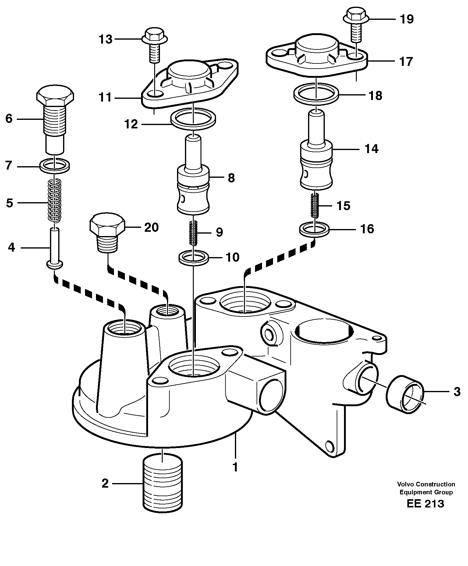 Housing, oil filter — volvo parts diagram