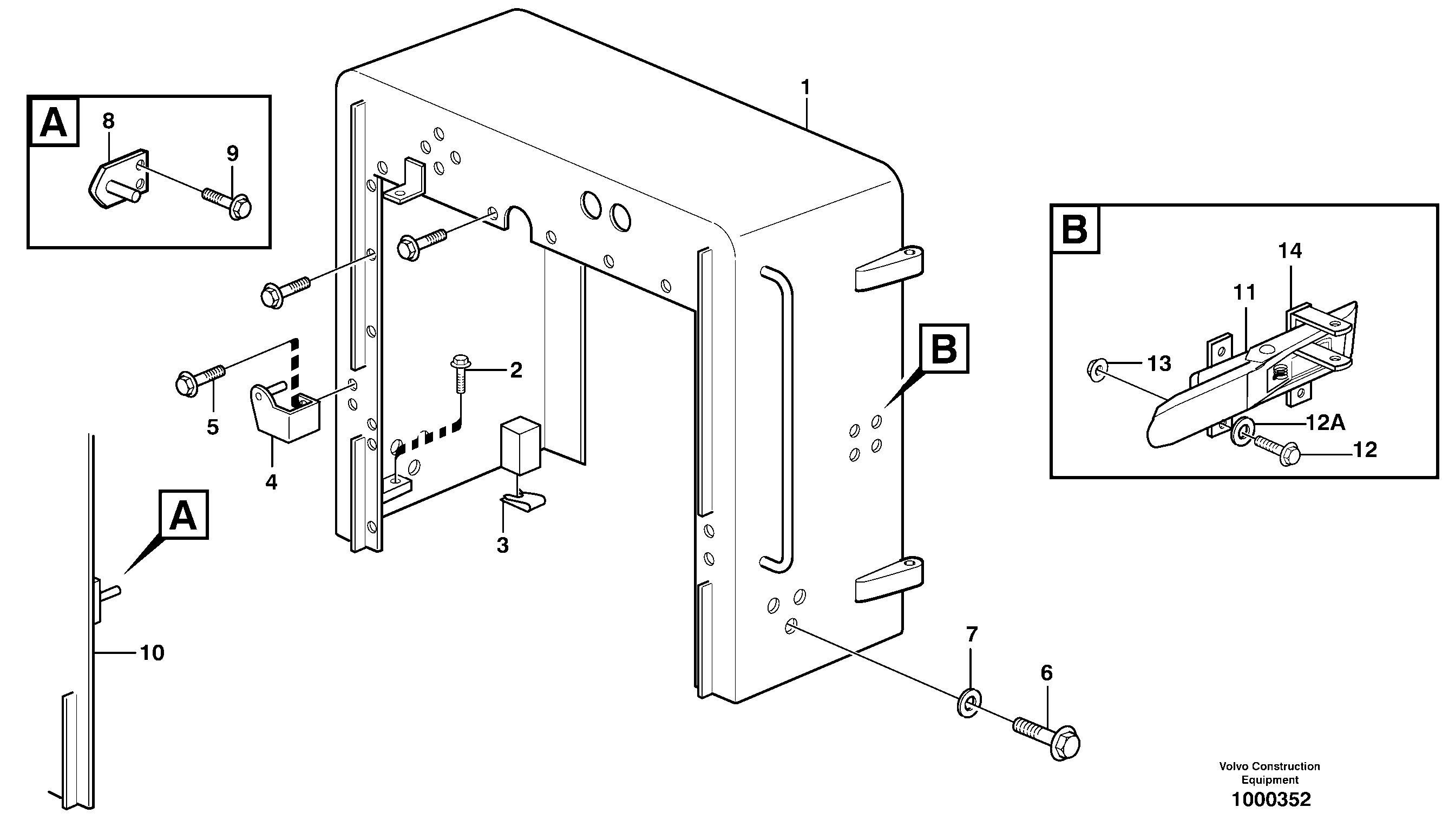 Brace — volvo parts diagram