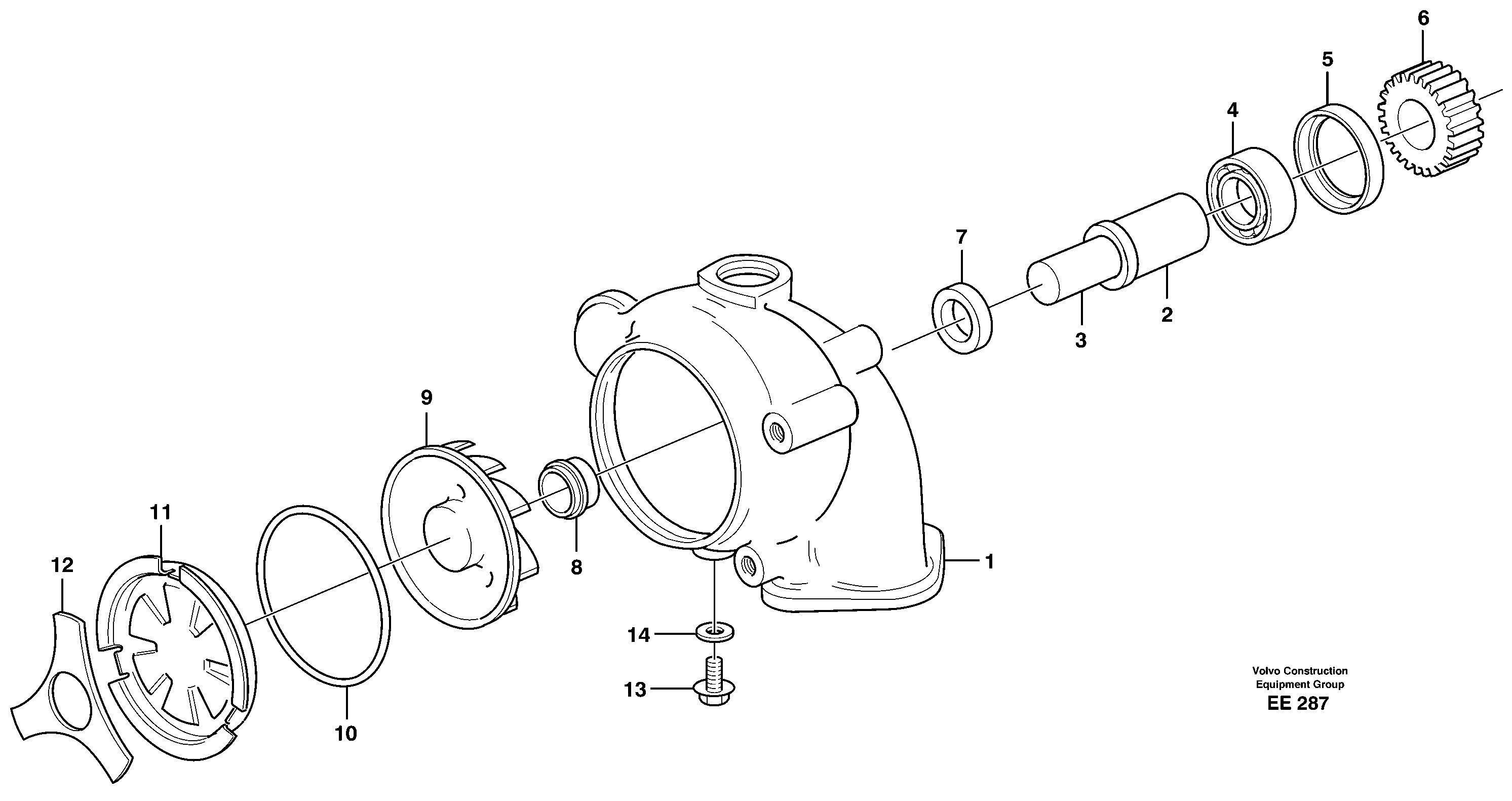 Water pump — volvo parts diagram