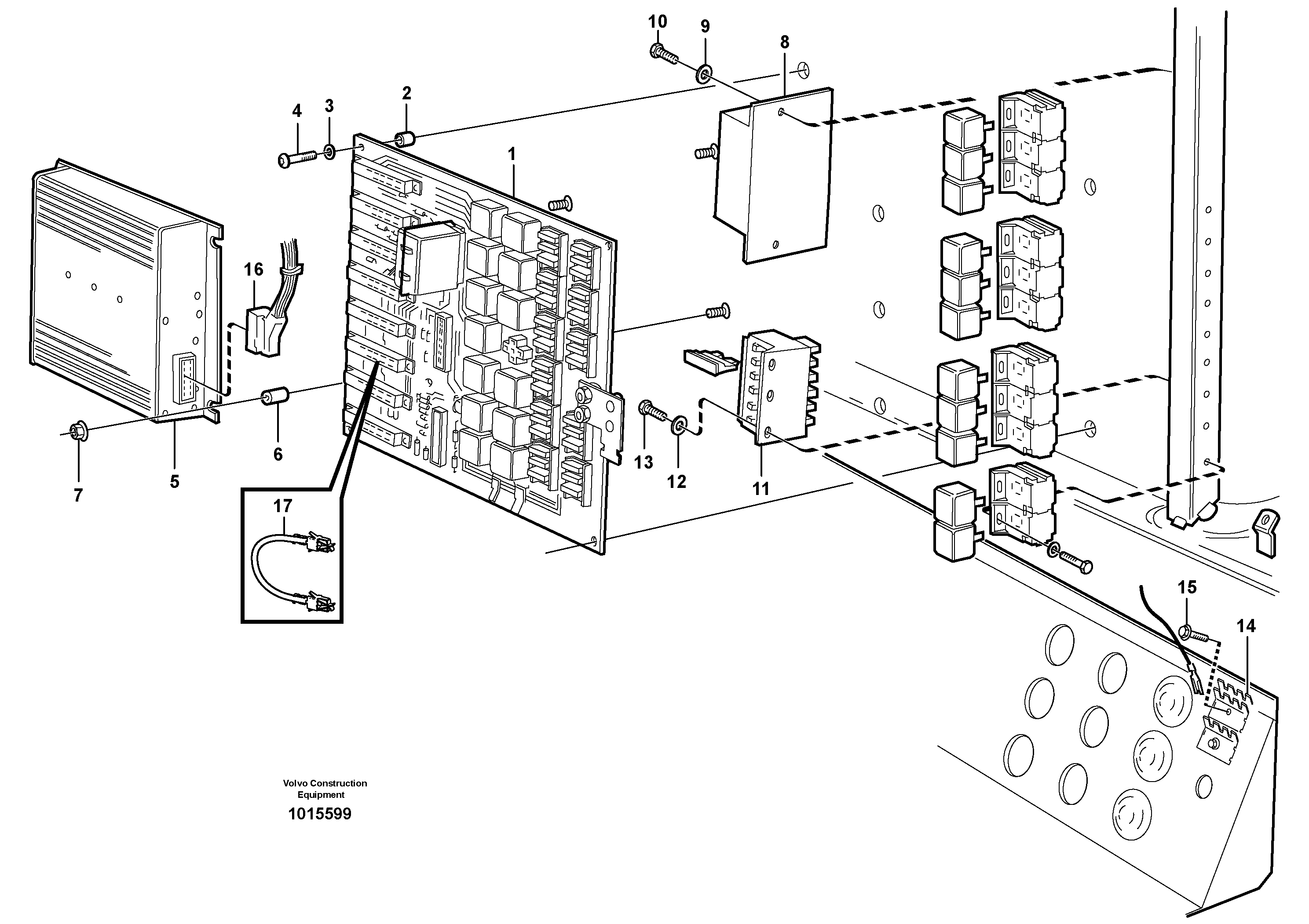 Electrical distribution box — volvo parts diagram