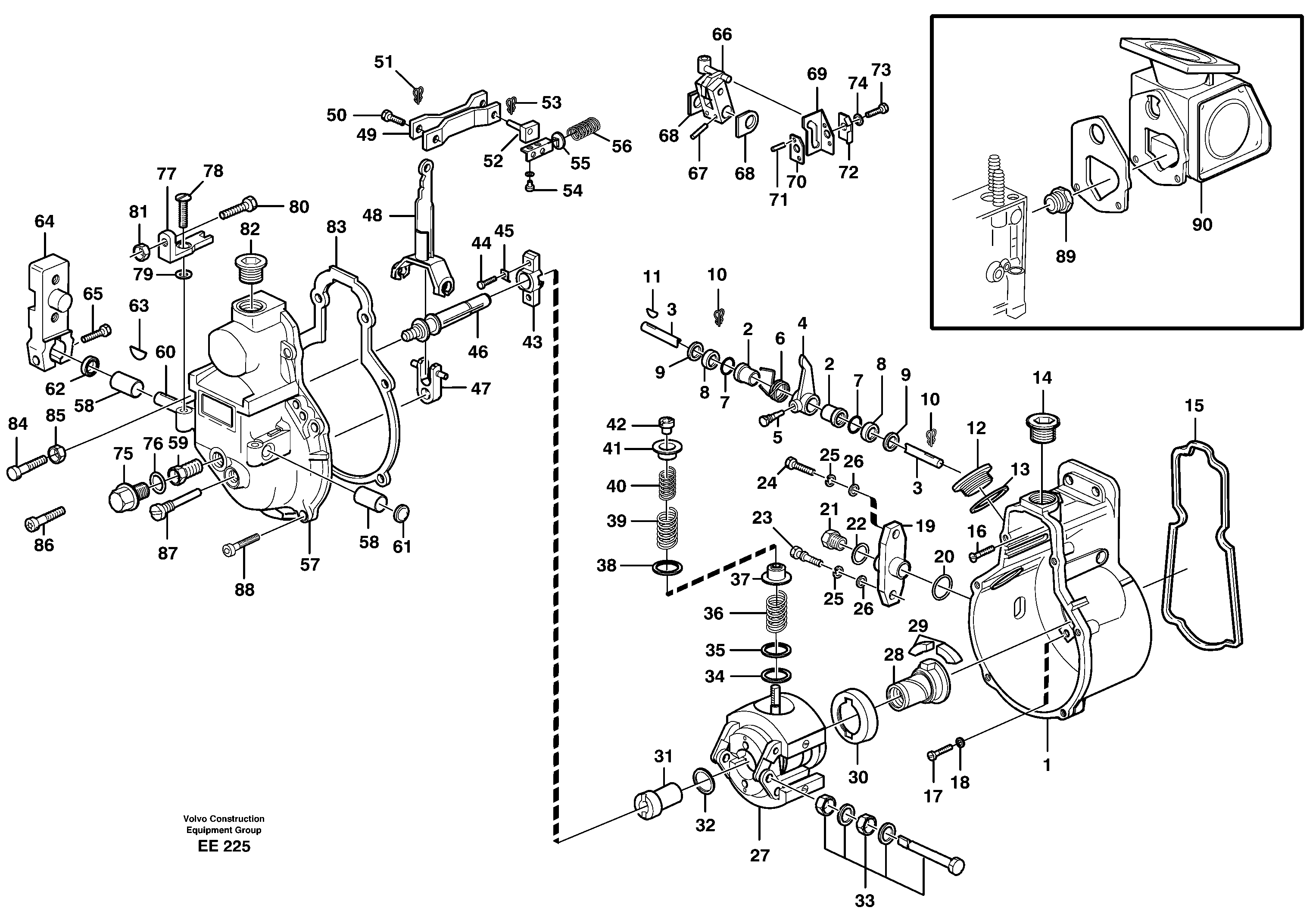 Centrifugal governor — volvo parts diagram