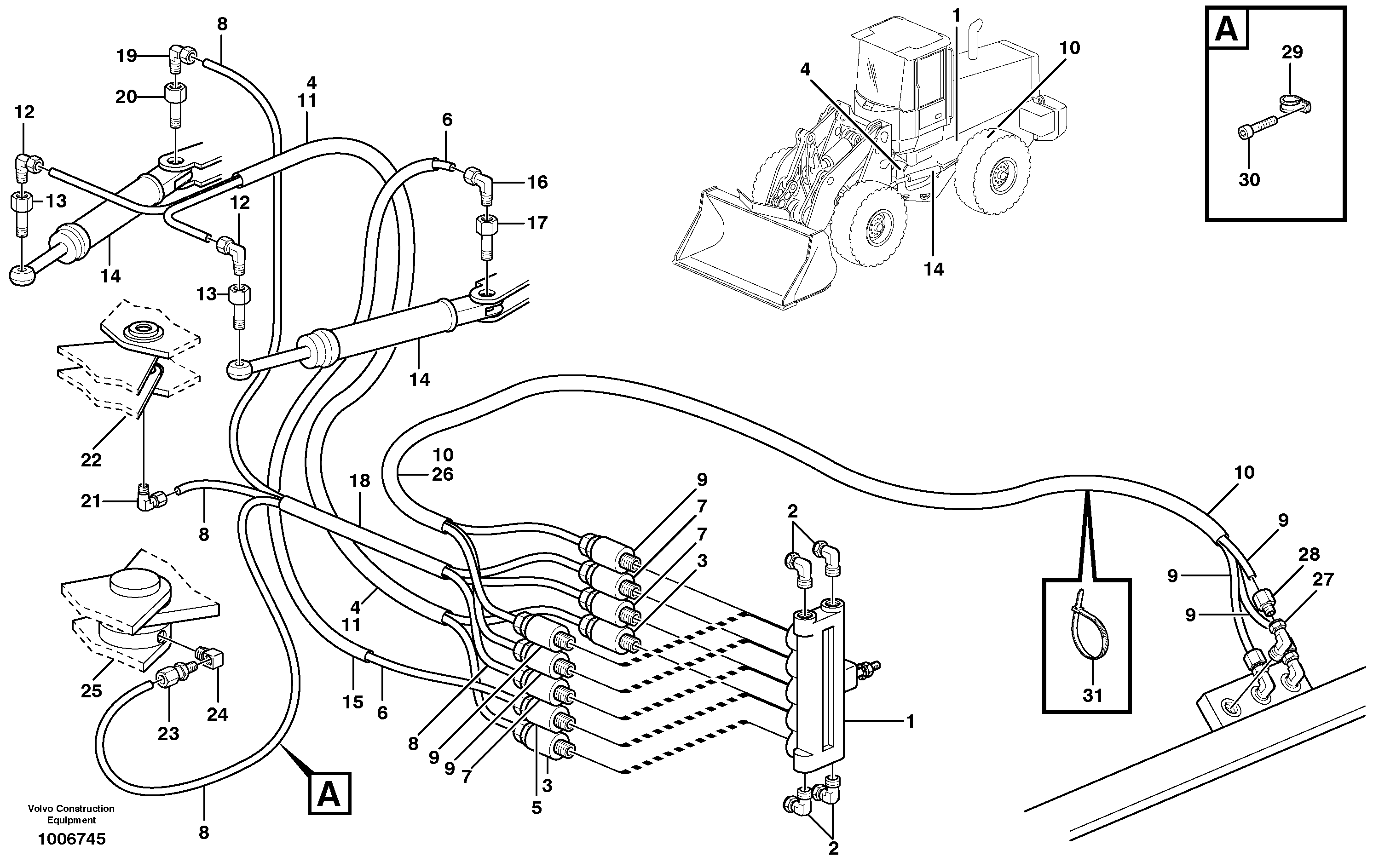Distribution block, B1 — volvo parts diagram