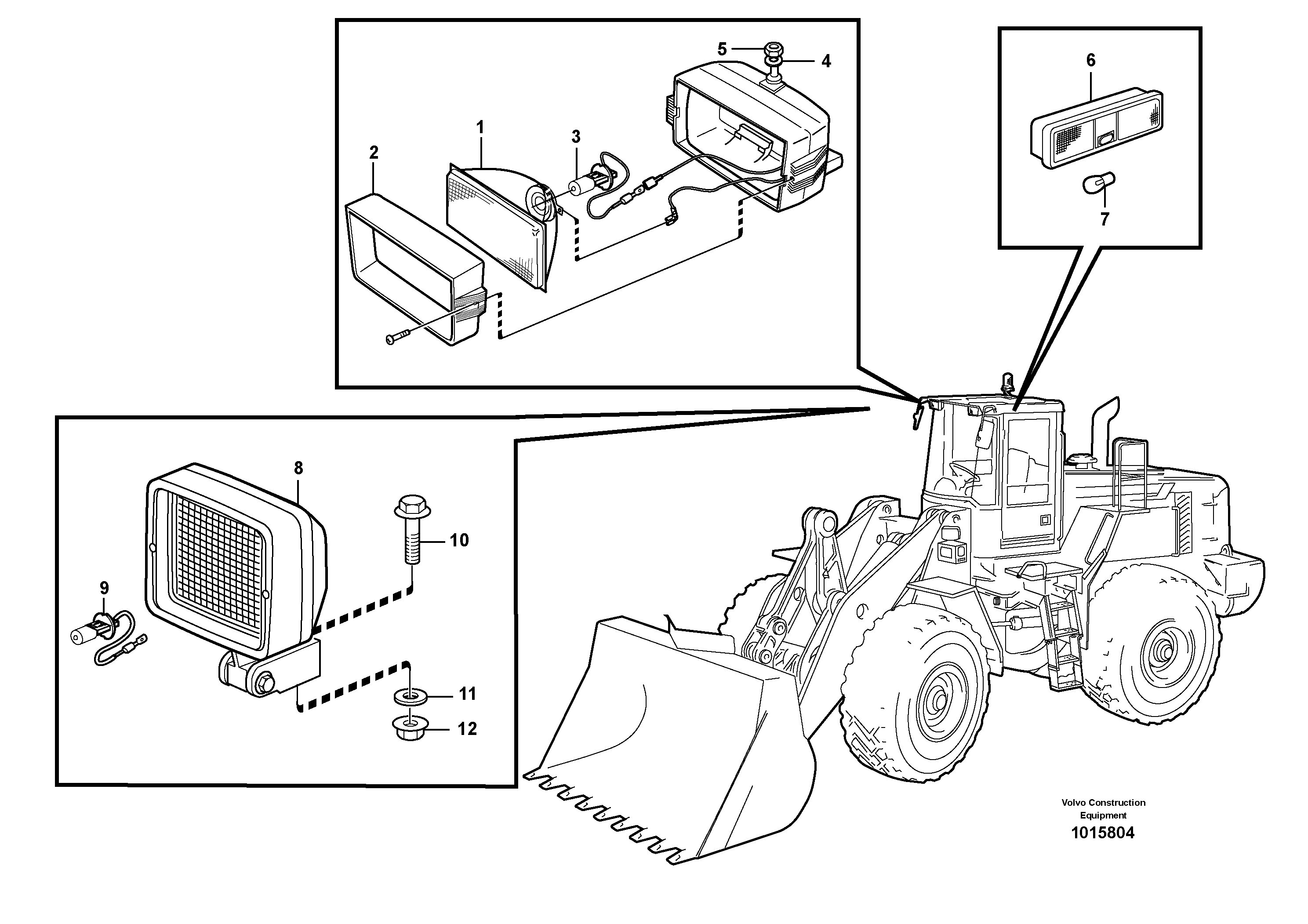 Lighting, cab — volvo parts diagram