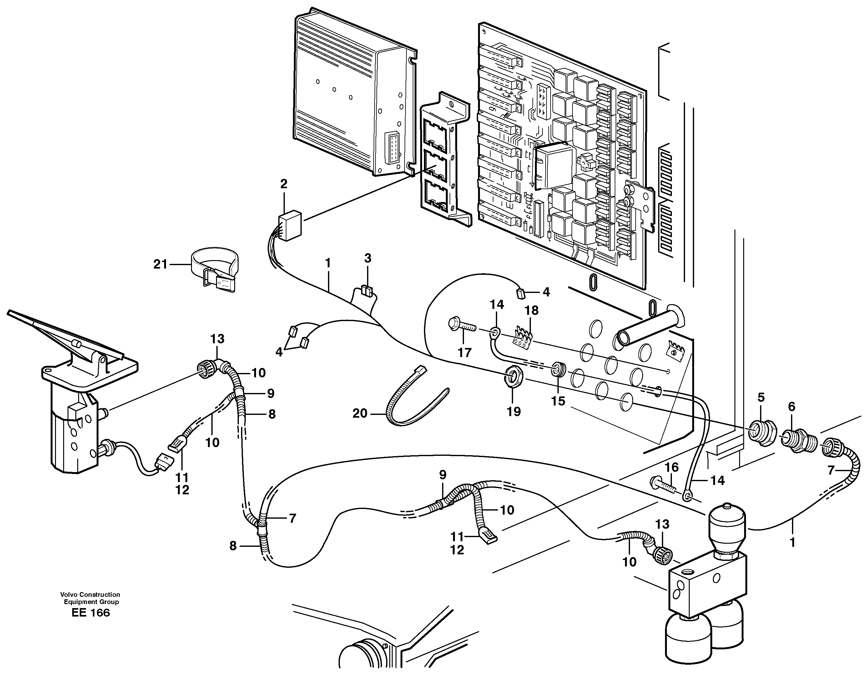 Cable harnesses, cab — volvo parts diagram