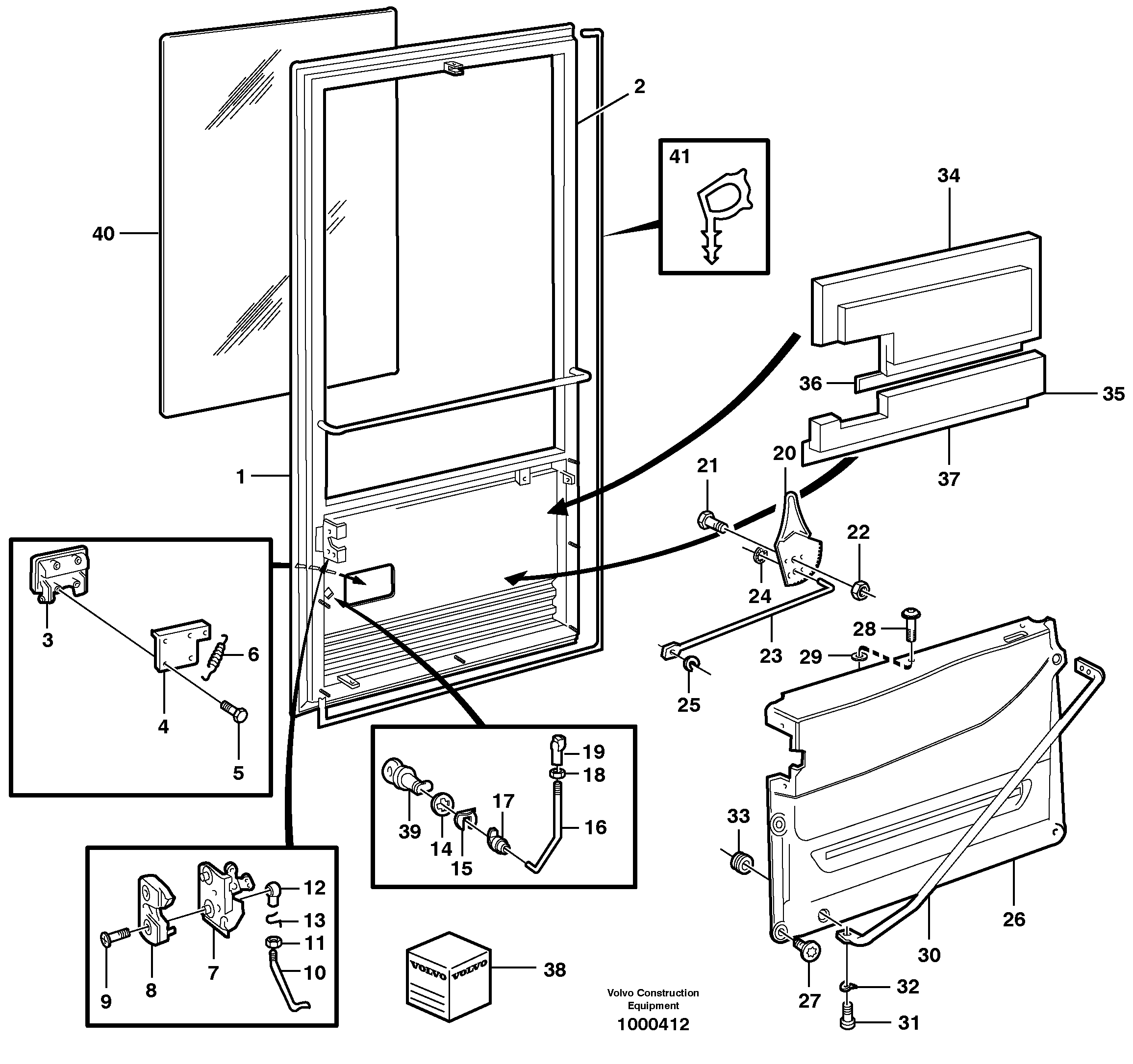 Door — volvo parts diagram