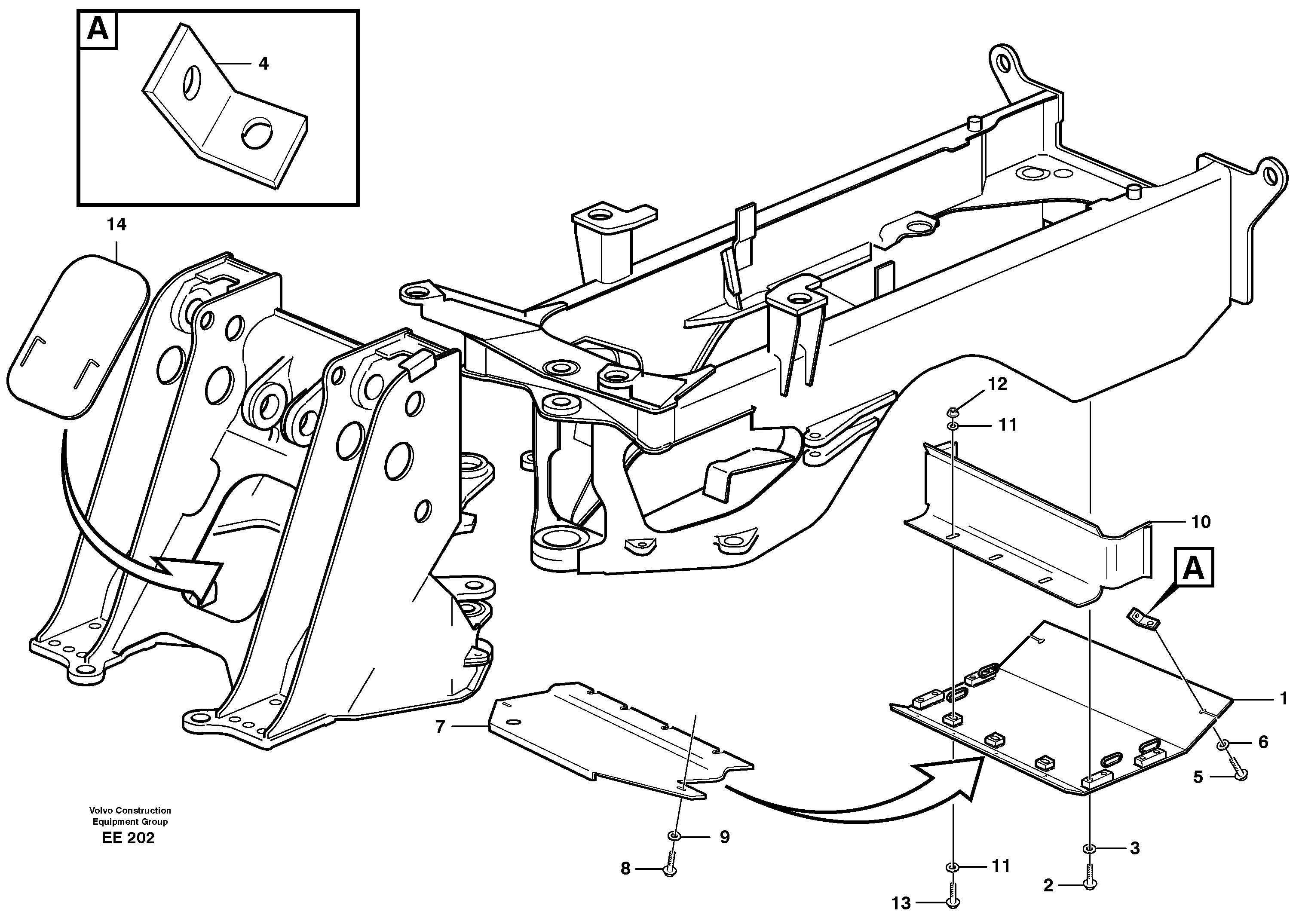 Protecting plates — volvo parts diagram