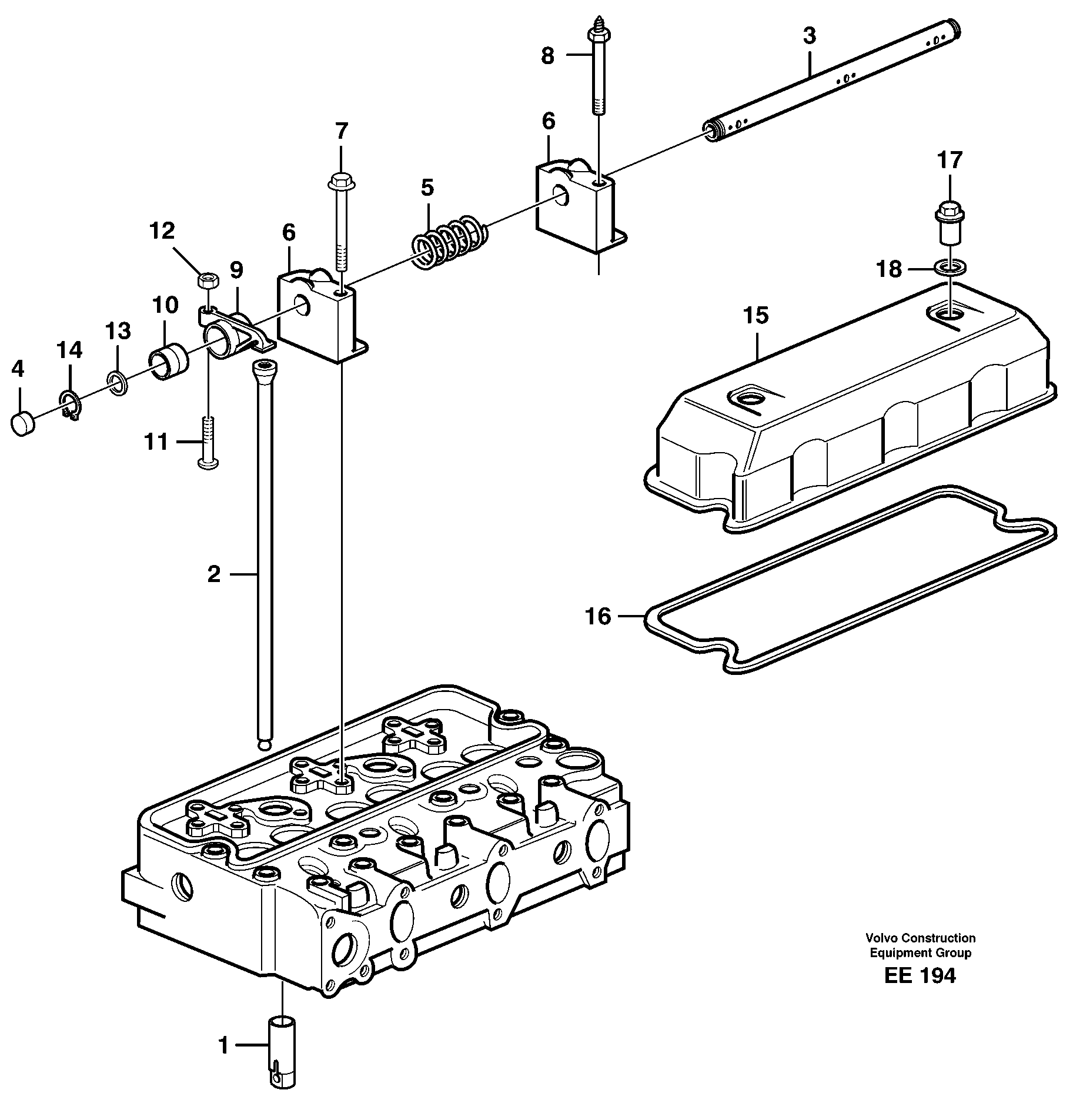 Valve mechanism — volvo parts diagram