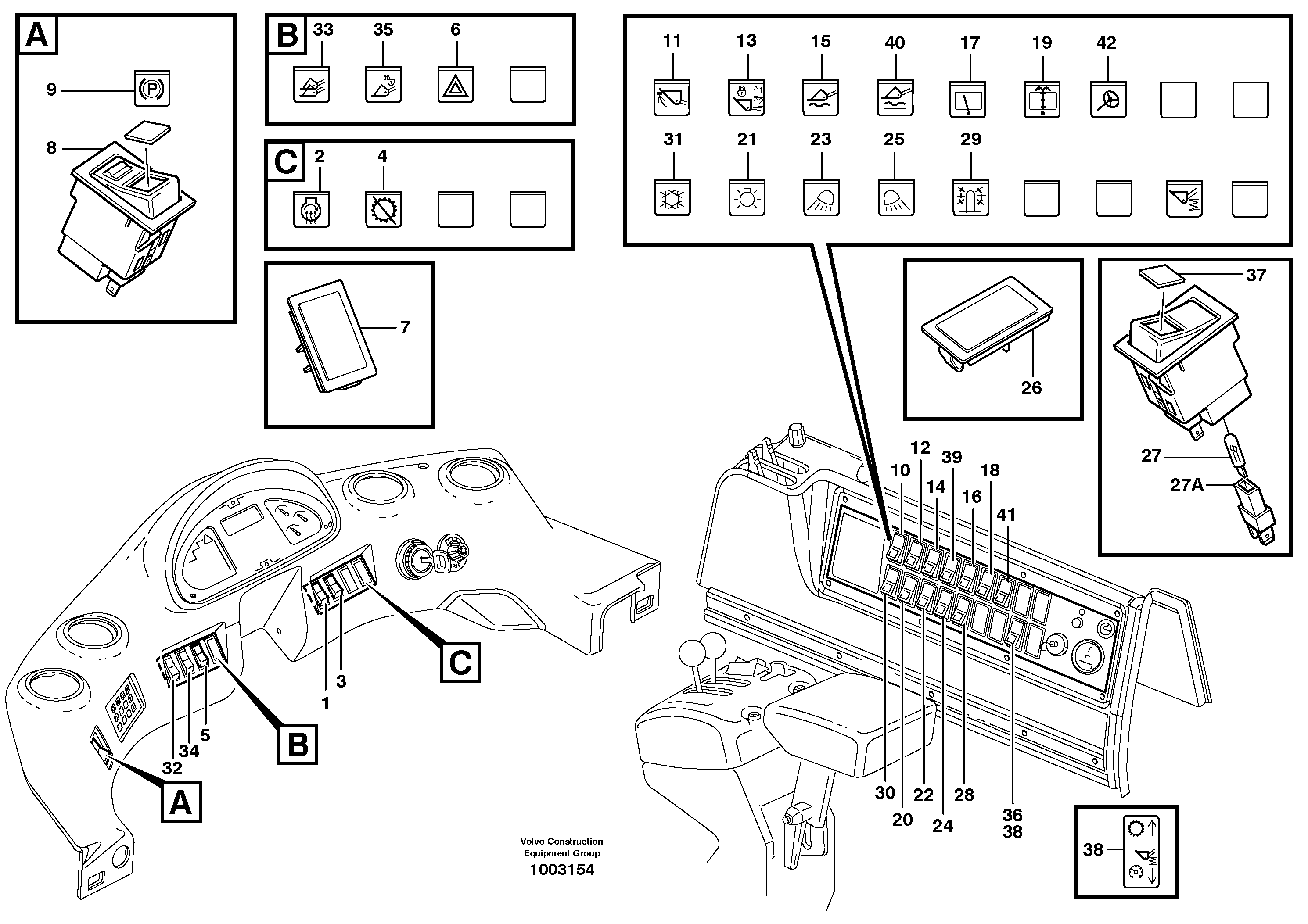 Switch — volvo parts diagram