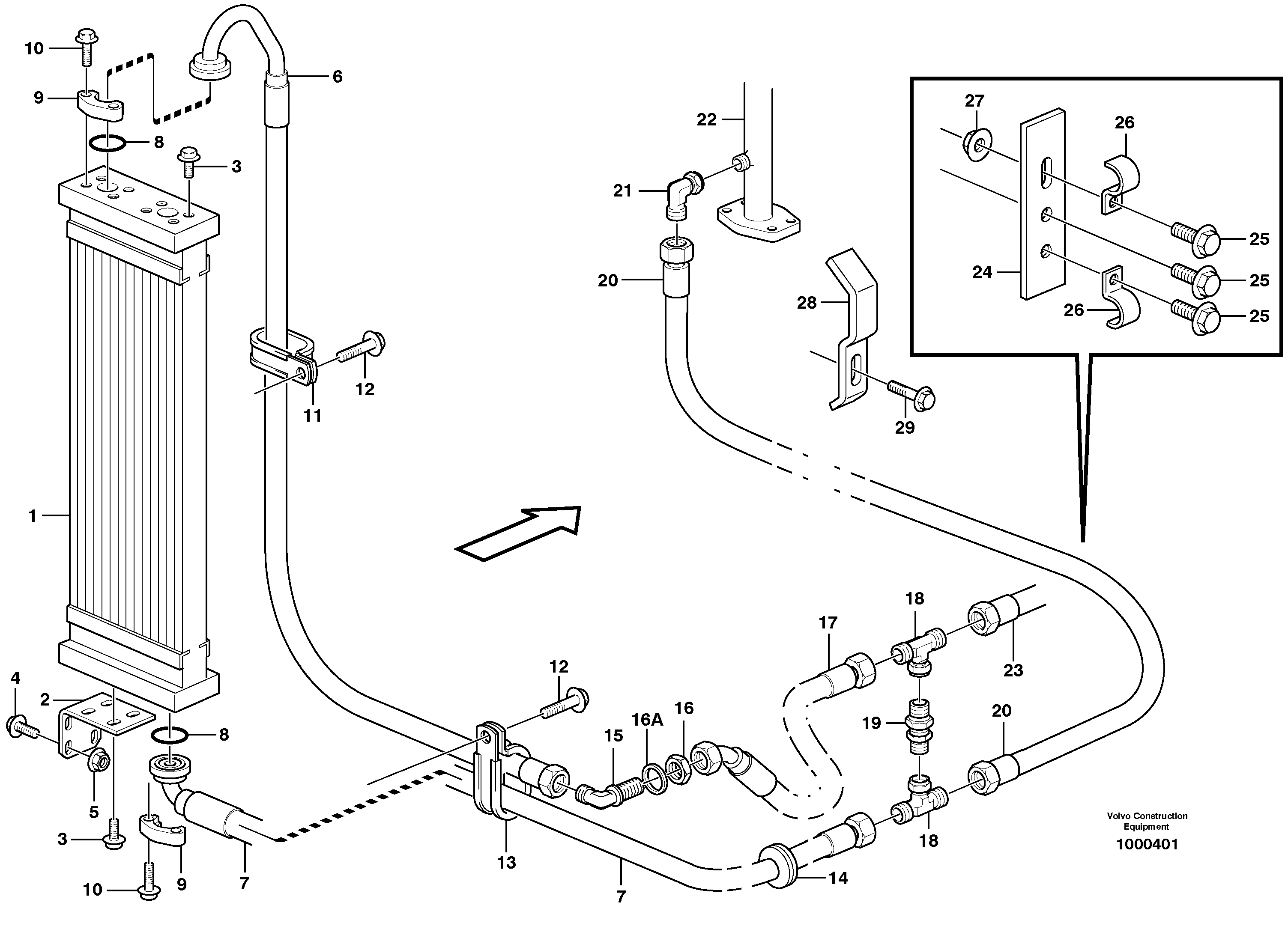 Hydraulic oil cooler  STD, 33361 IRAN — volvo parts diagram