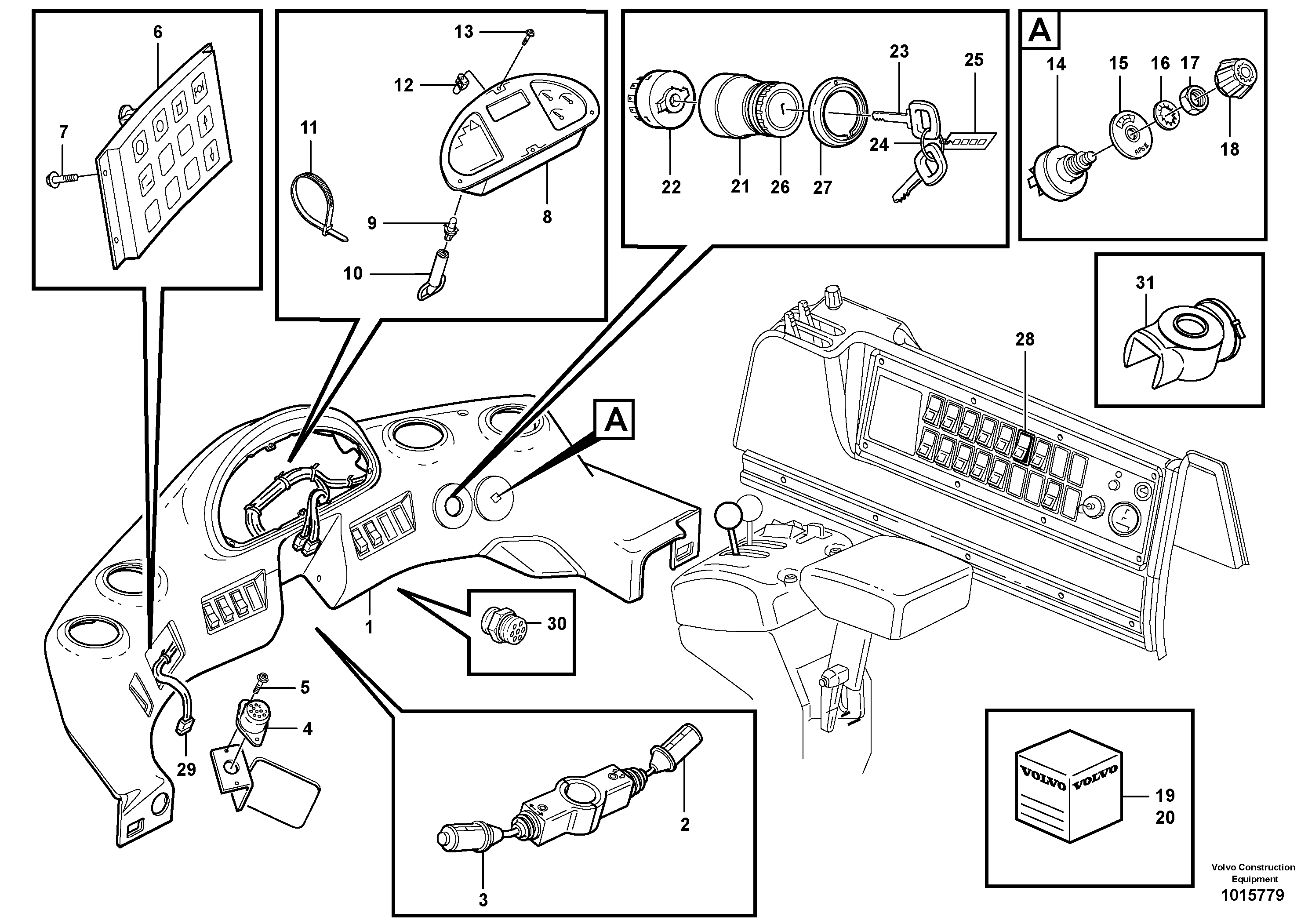 Instrument panel — volvo parts diagram