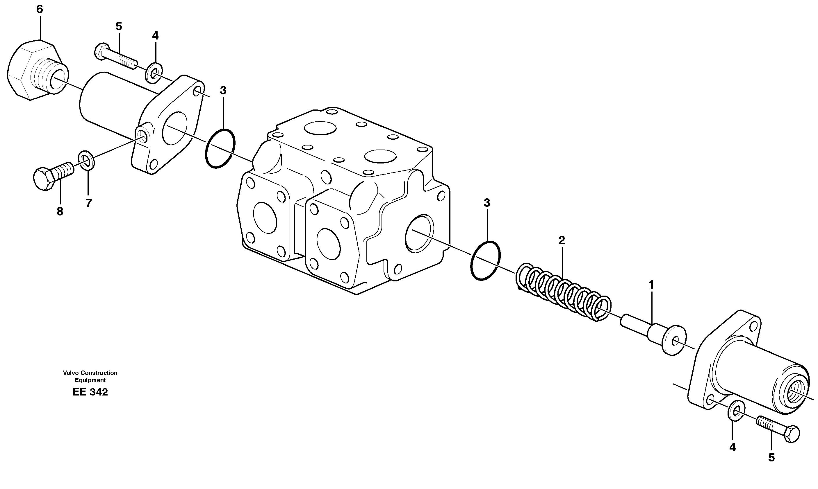Reversing valve  80288, 80291 — volvo parts diagram