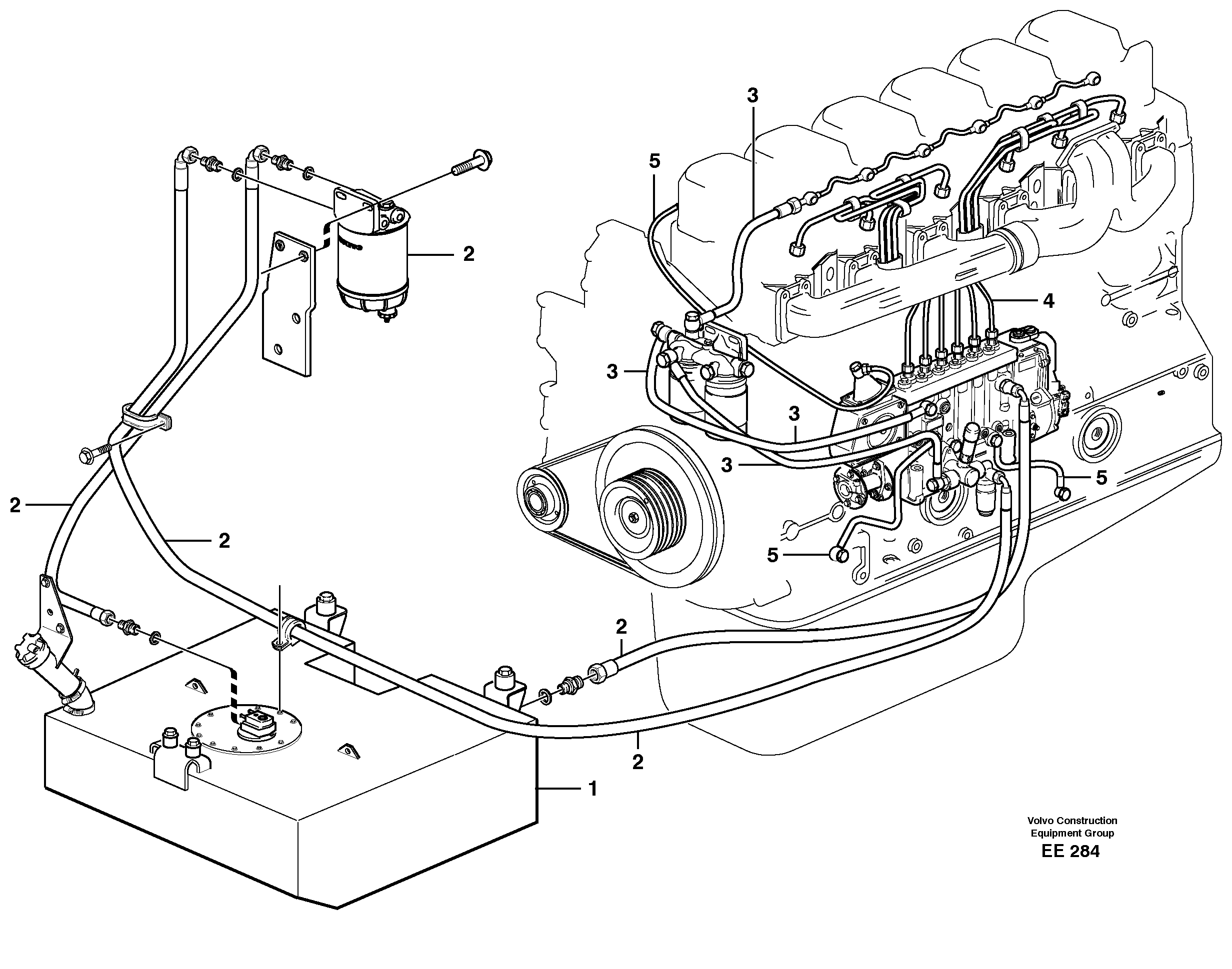 Fuel system — volvo parts diagram