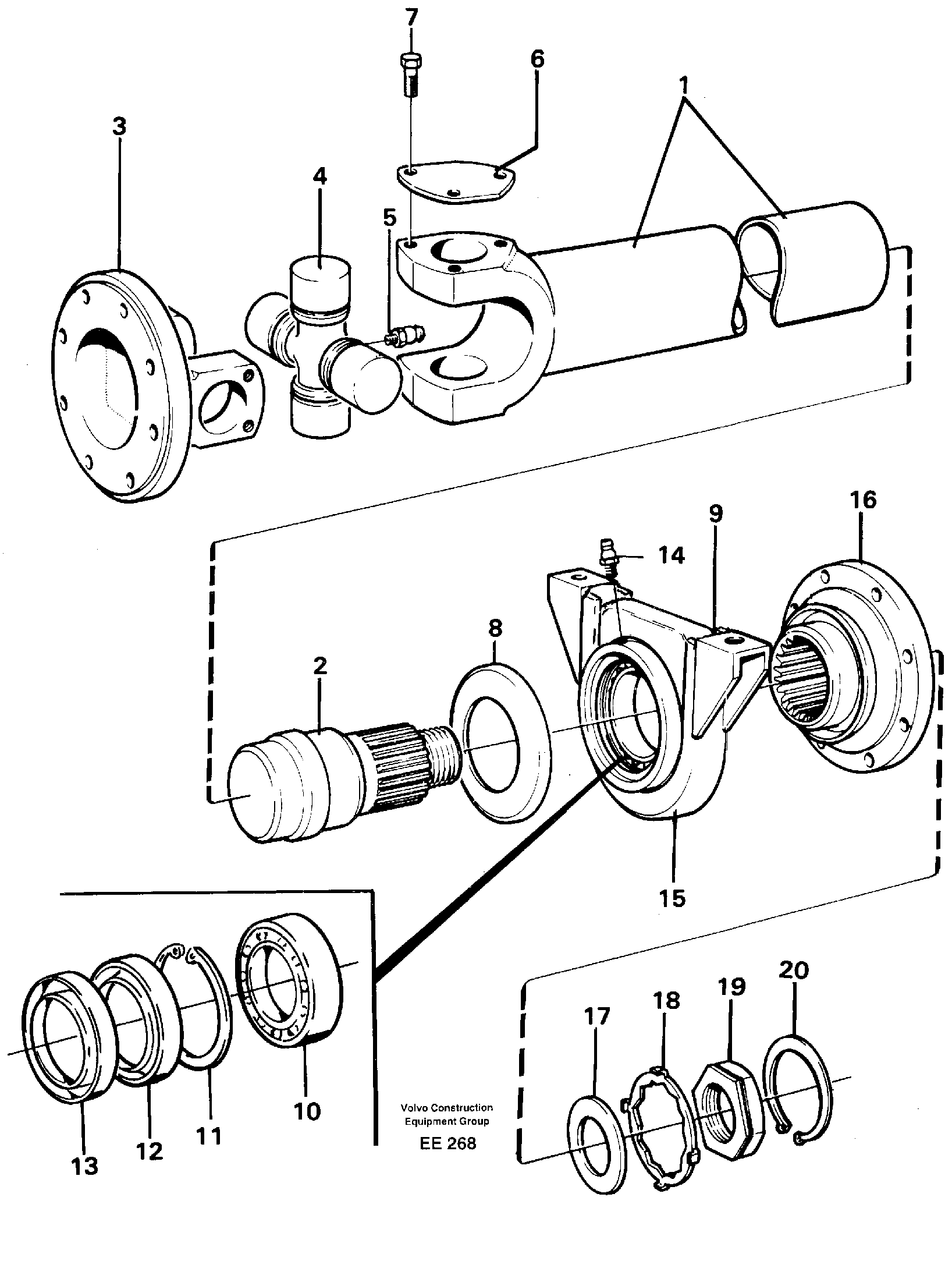 Propeller shaft  STD, 33361 IRAN — volvo parts diagram