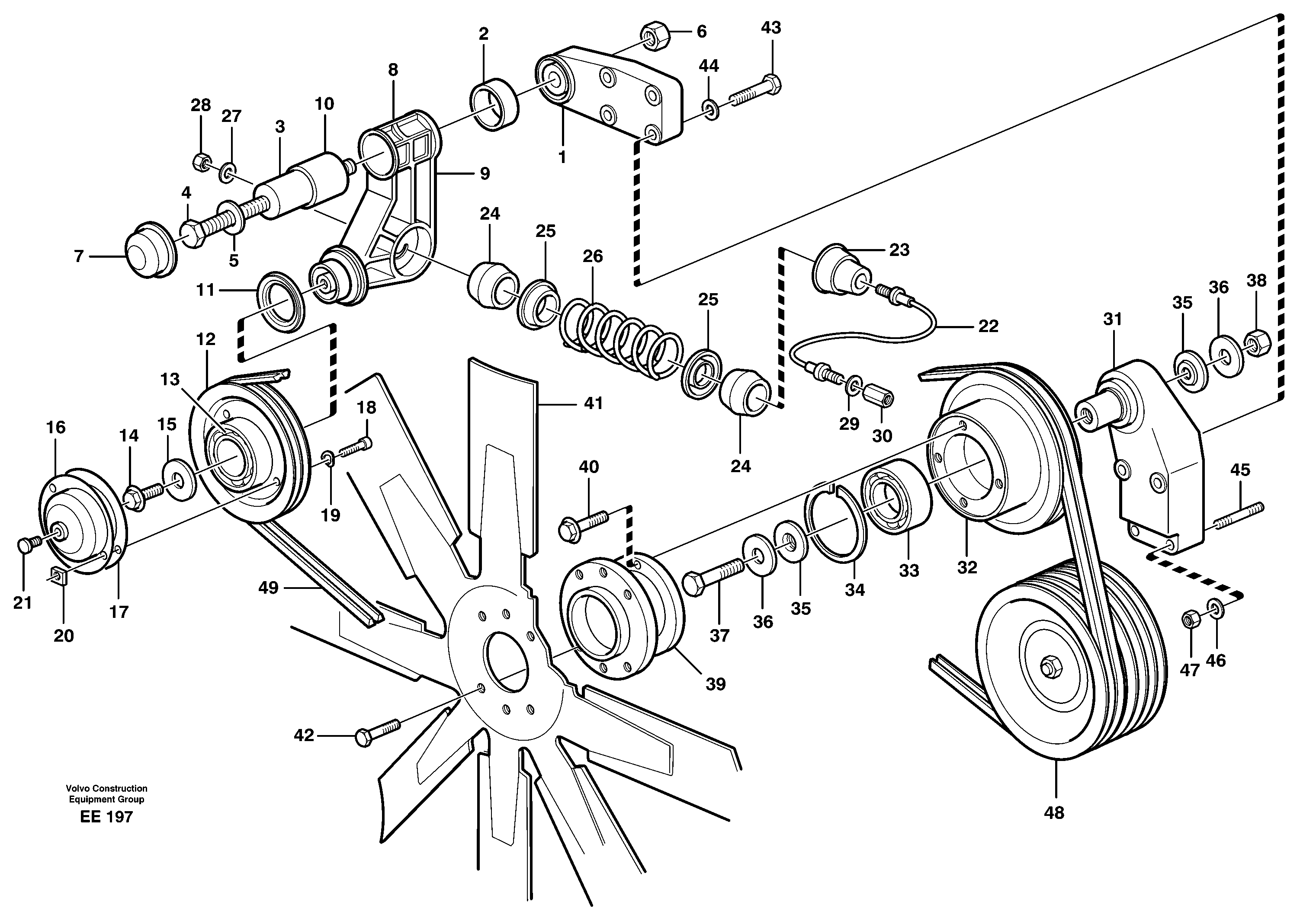Belt transmission — volvo parts diagram