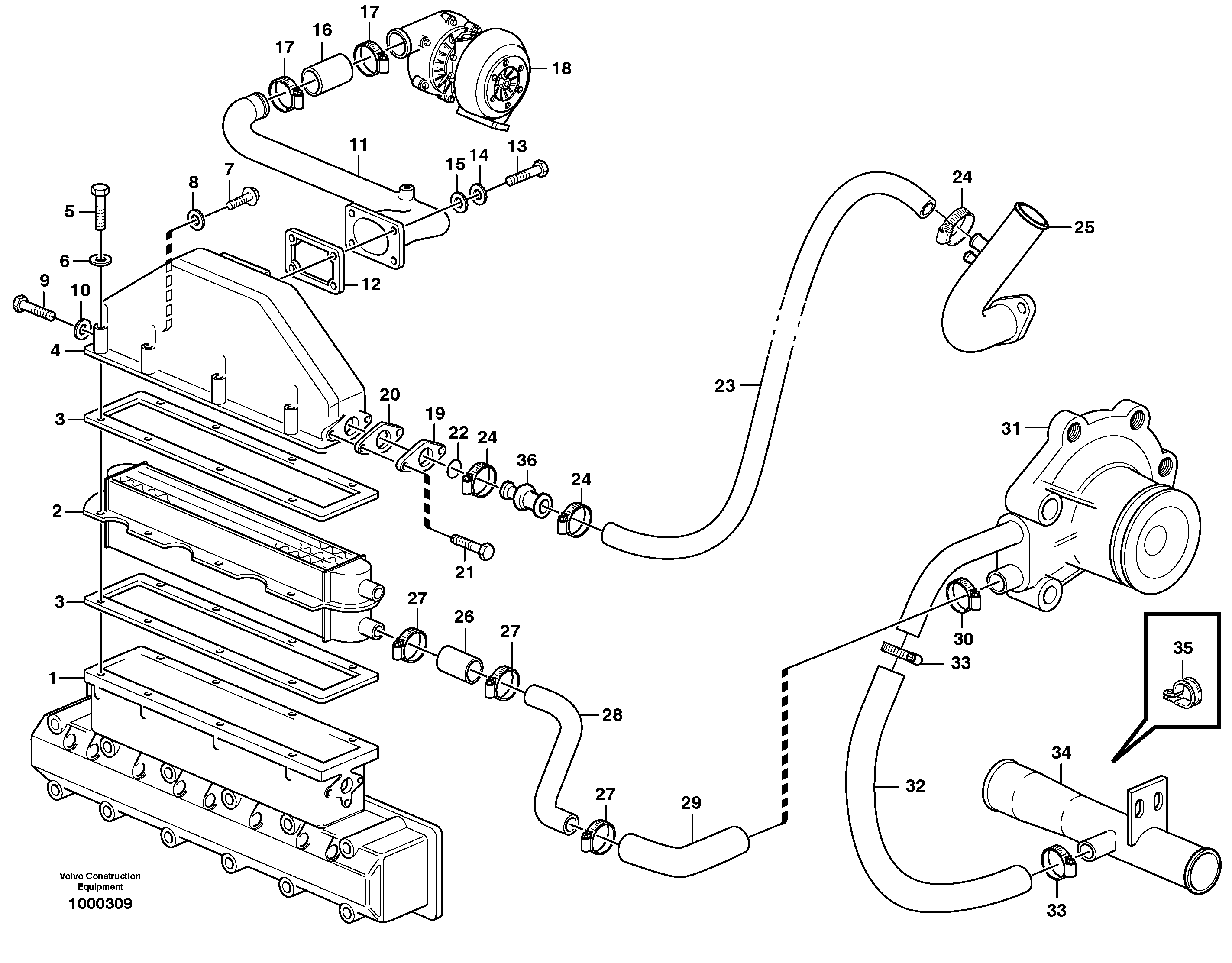 Intercooler — volvo parts diagram