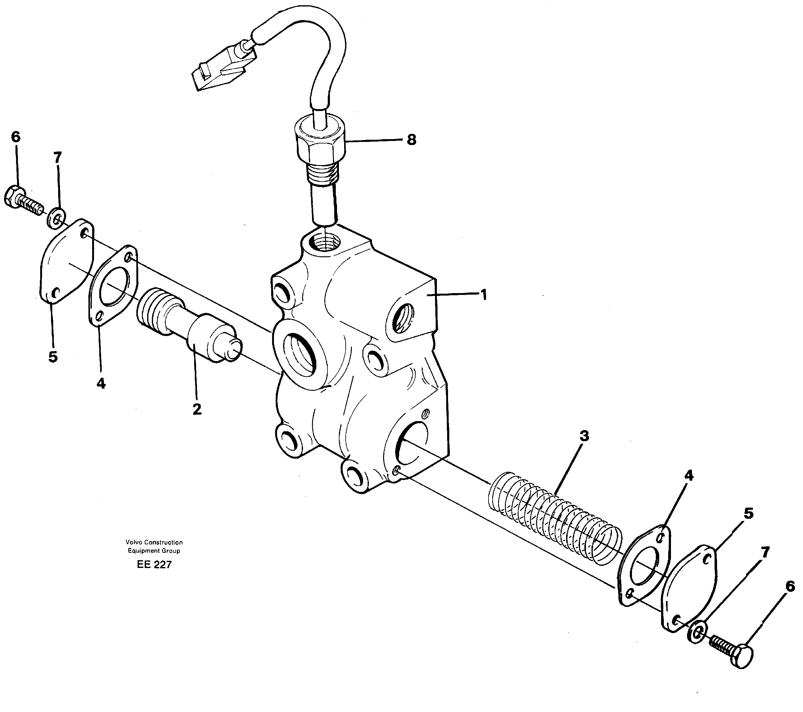 Lubricating oil valve — volvo parts diagram