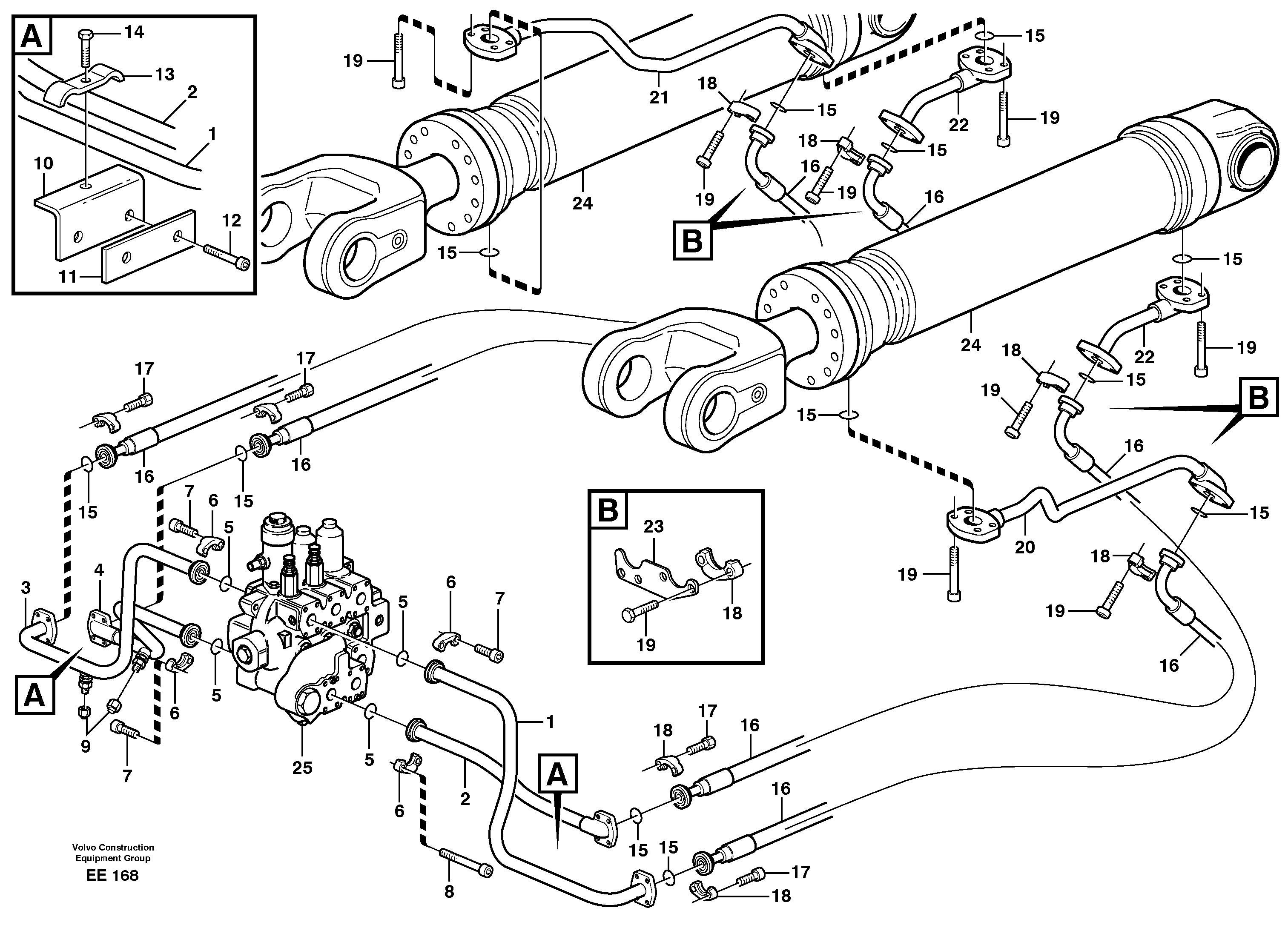 Hydraulic system, lift function  STD, 33361 IRAN — volvo parts diagram