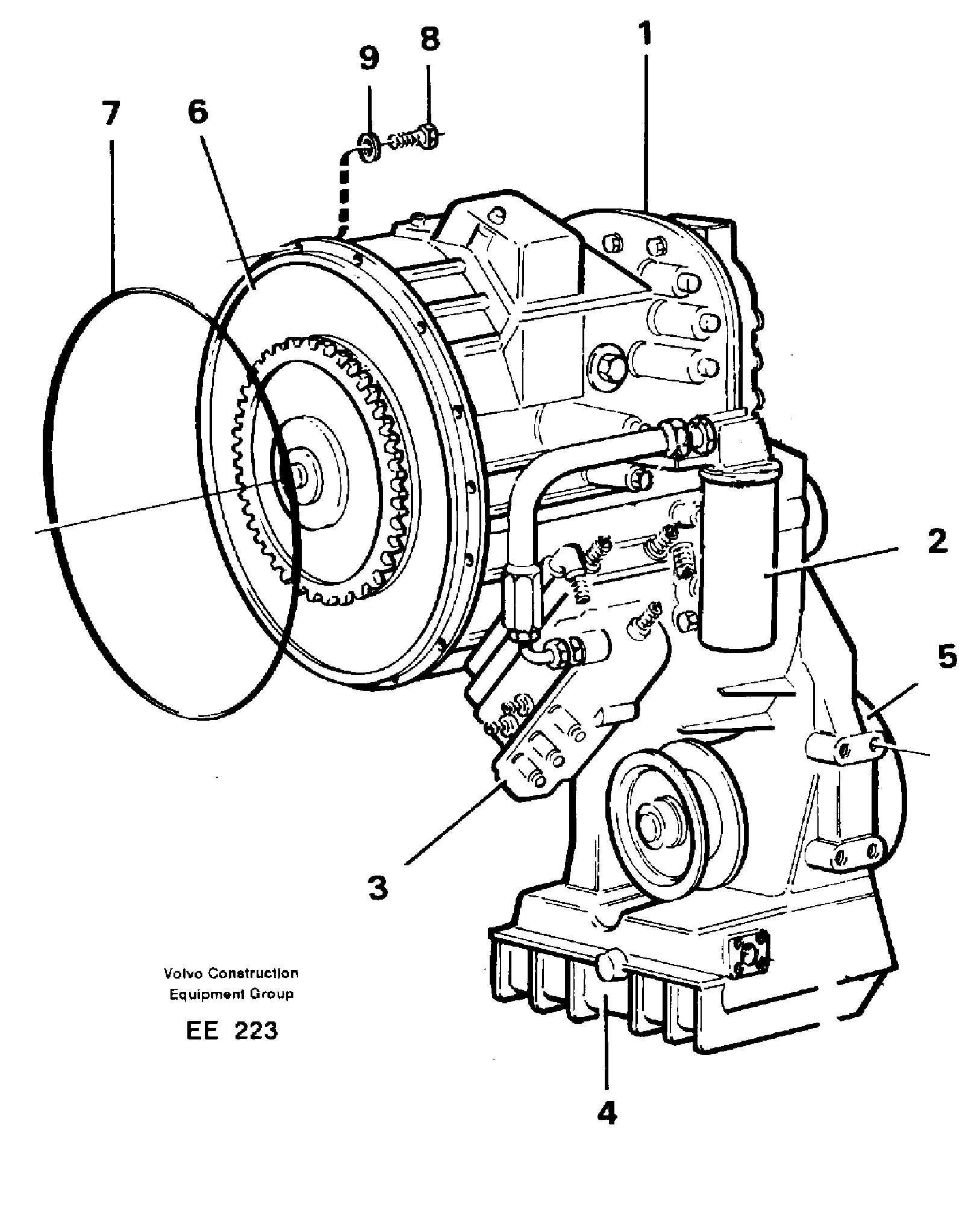 Hydraulic transmission with fitting parts  STD, 33361 IRAN — volvo parts diagram
