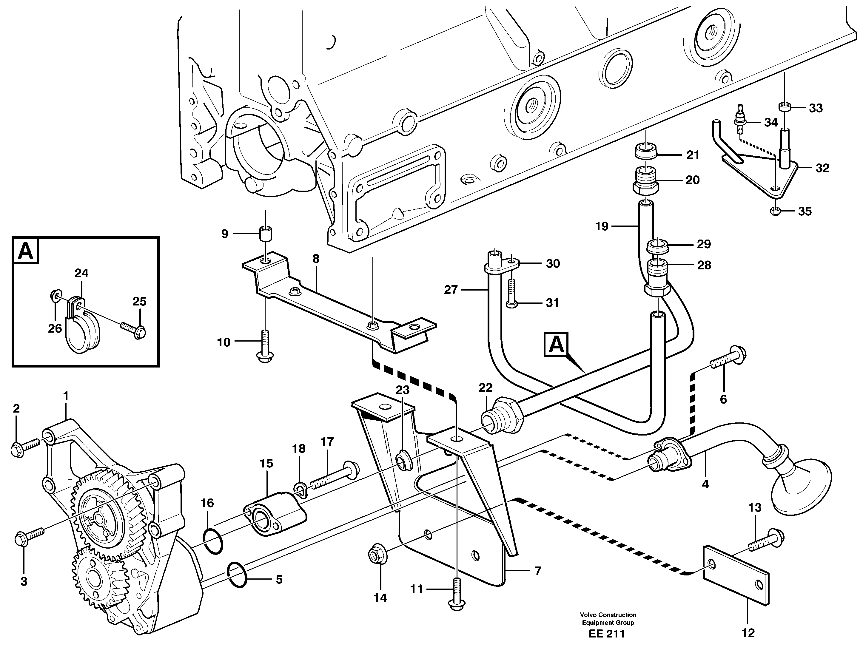 Lubricating oil system — volvo parts diagram