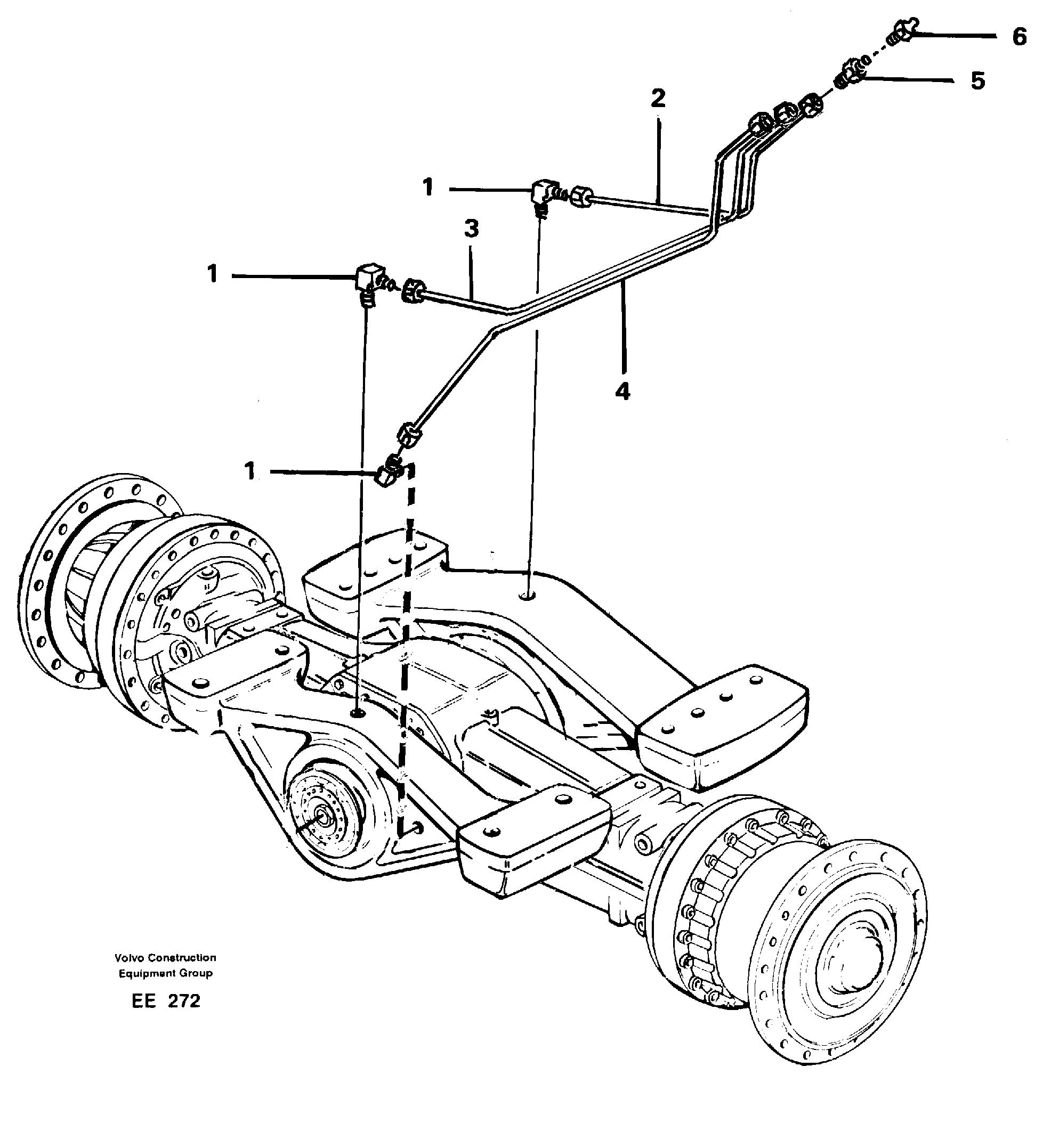 Lubricant lines for planet shaft.  STD, 33361 IRAN — volvo parts diagram