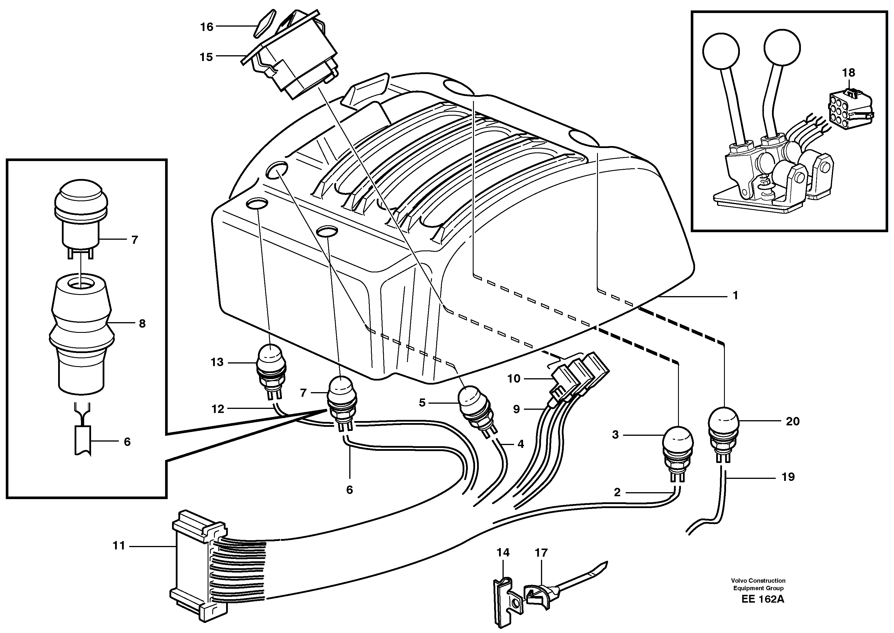 Cable harnesses, servo valve. — volvo parts diagram