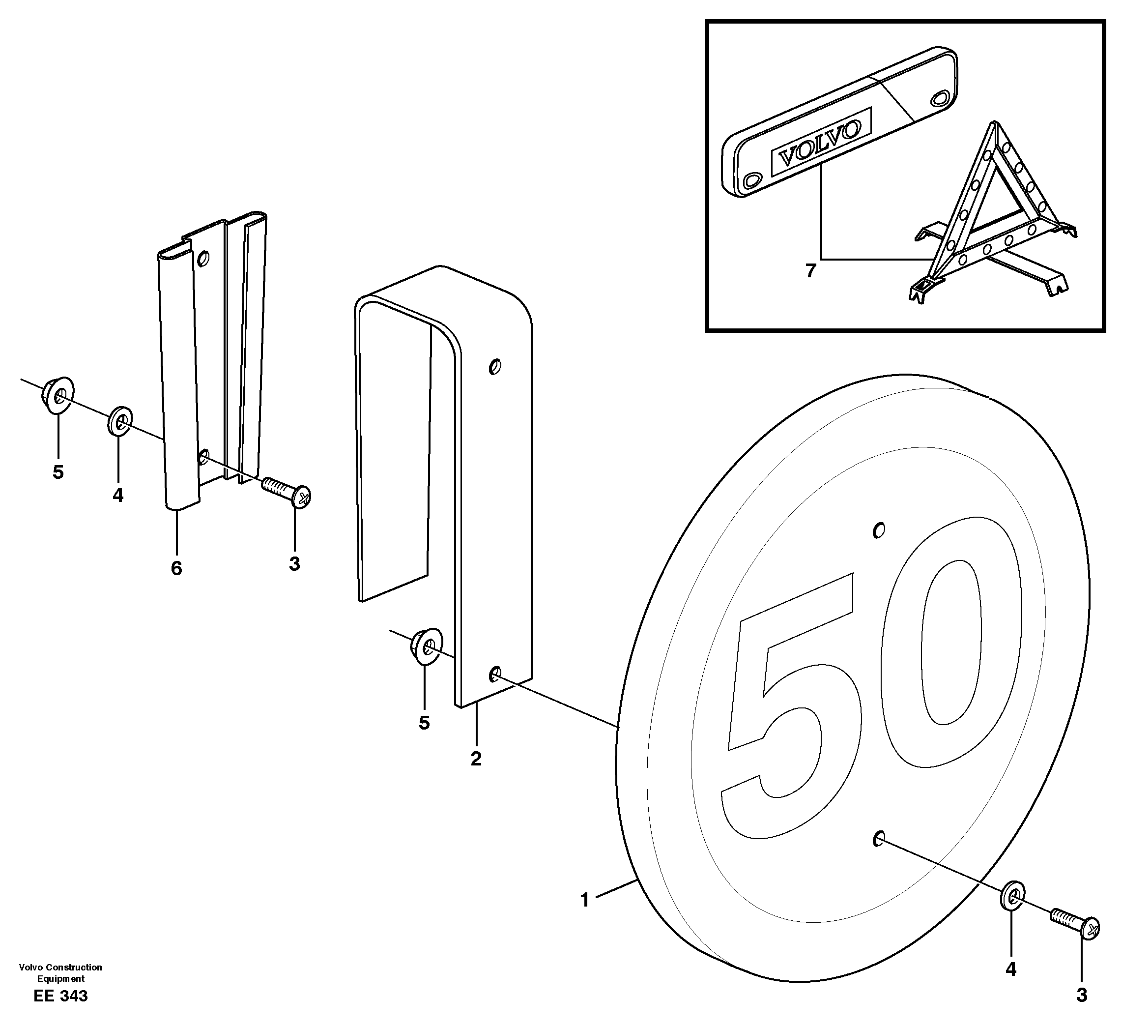 50 km/h Sign  92670 — volvo parts diagram