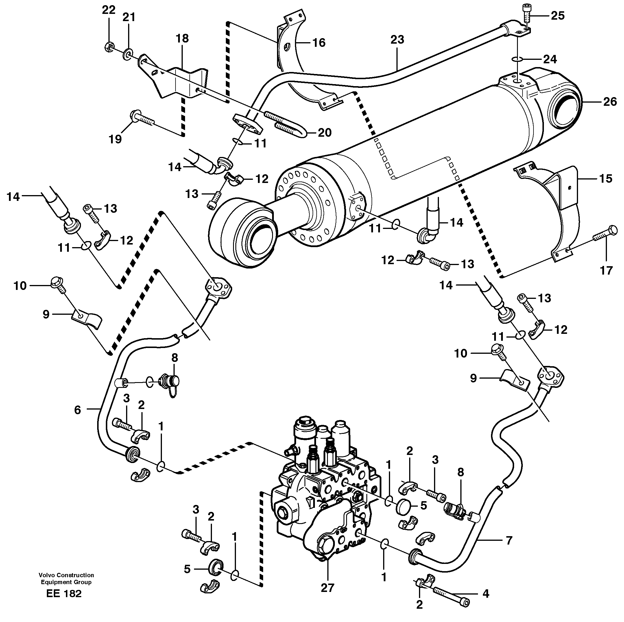 Hydraulic system, tilt function  STD, 33361 IRAN — volvo parts diagram