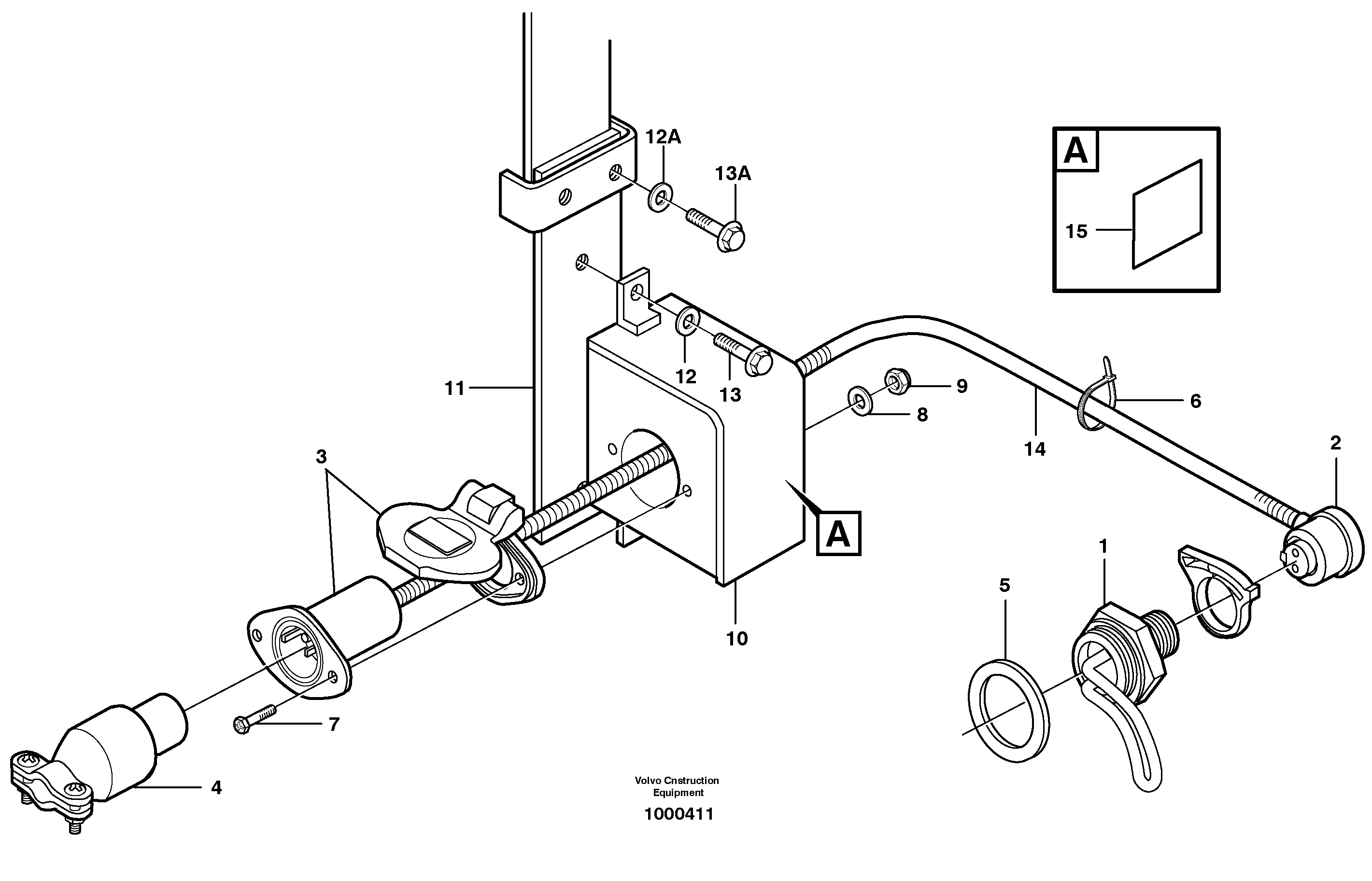 Engine heater  80052 — volvo parts diagram