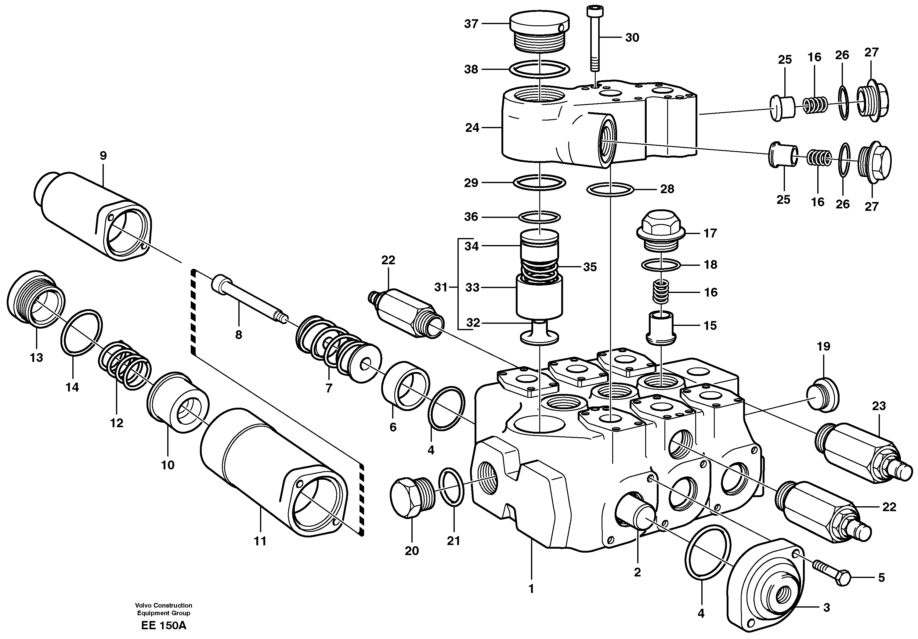 Control valve  STD, 80158 — volvo parts diagram