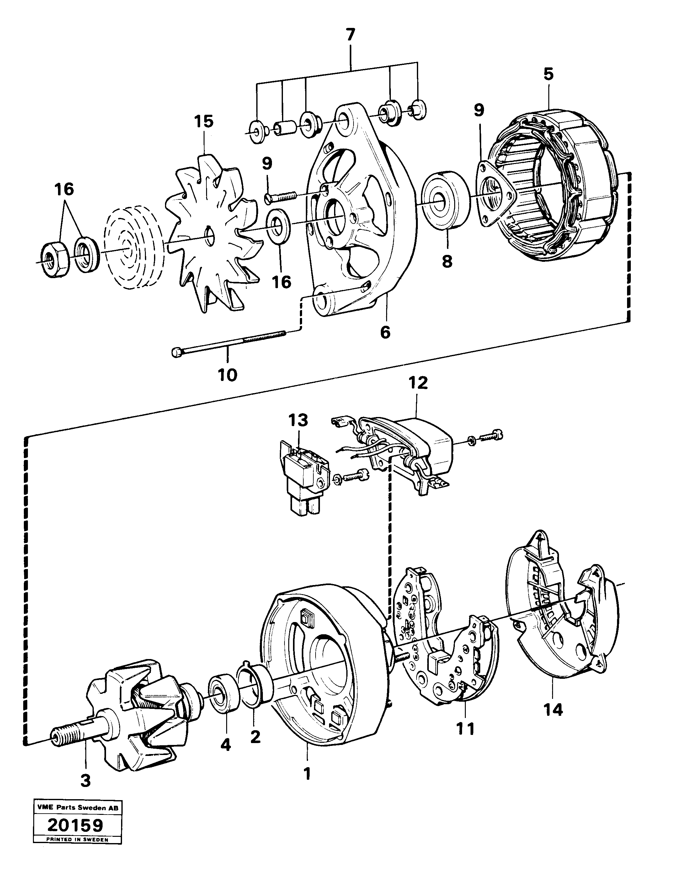 Alternator — volvo parts diagram