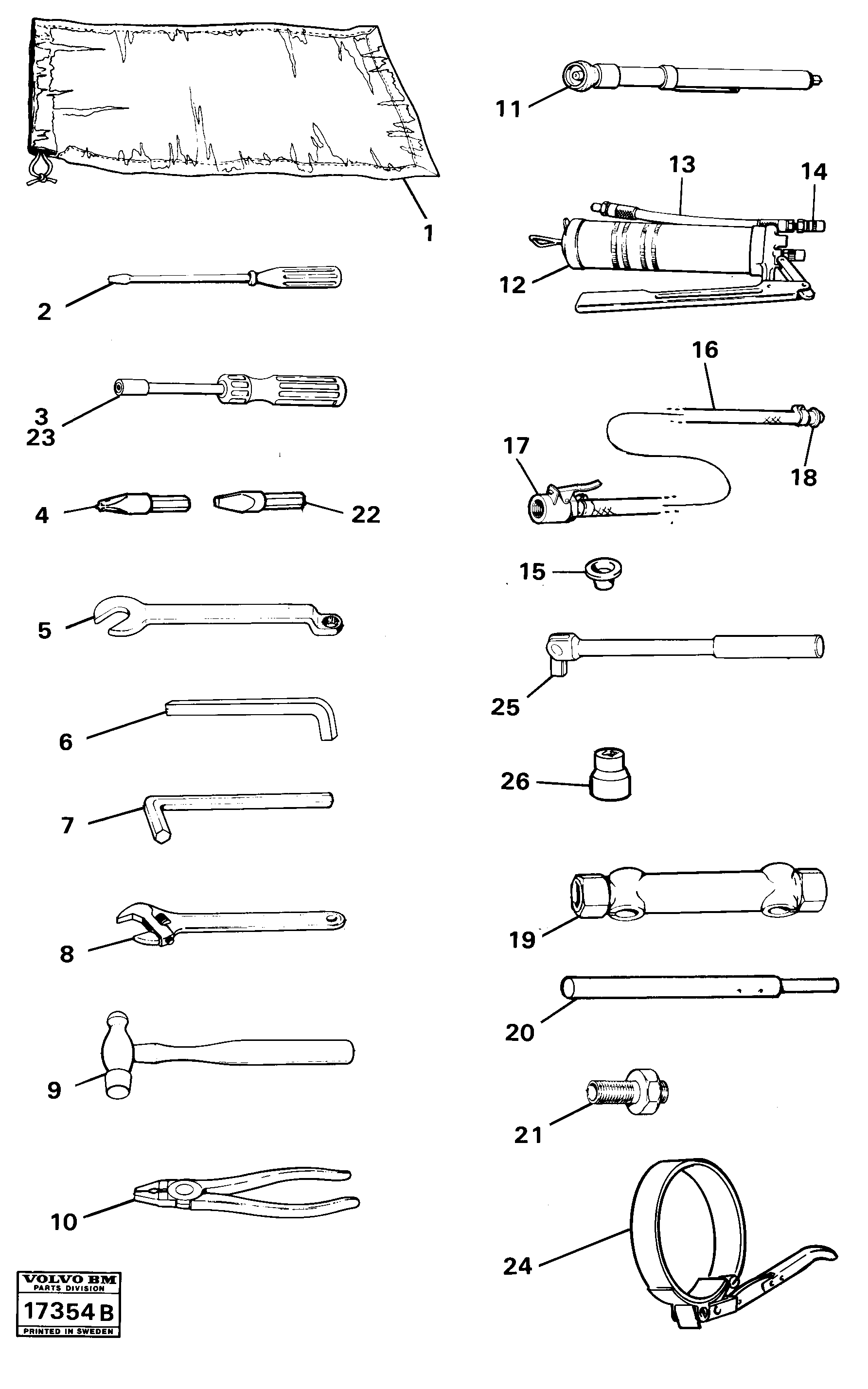 Tools 99589 — volvo parts diagram