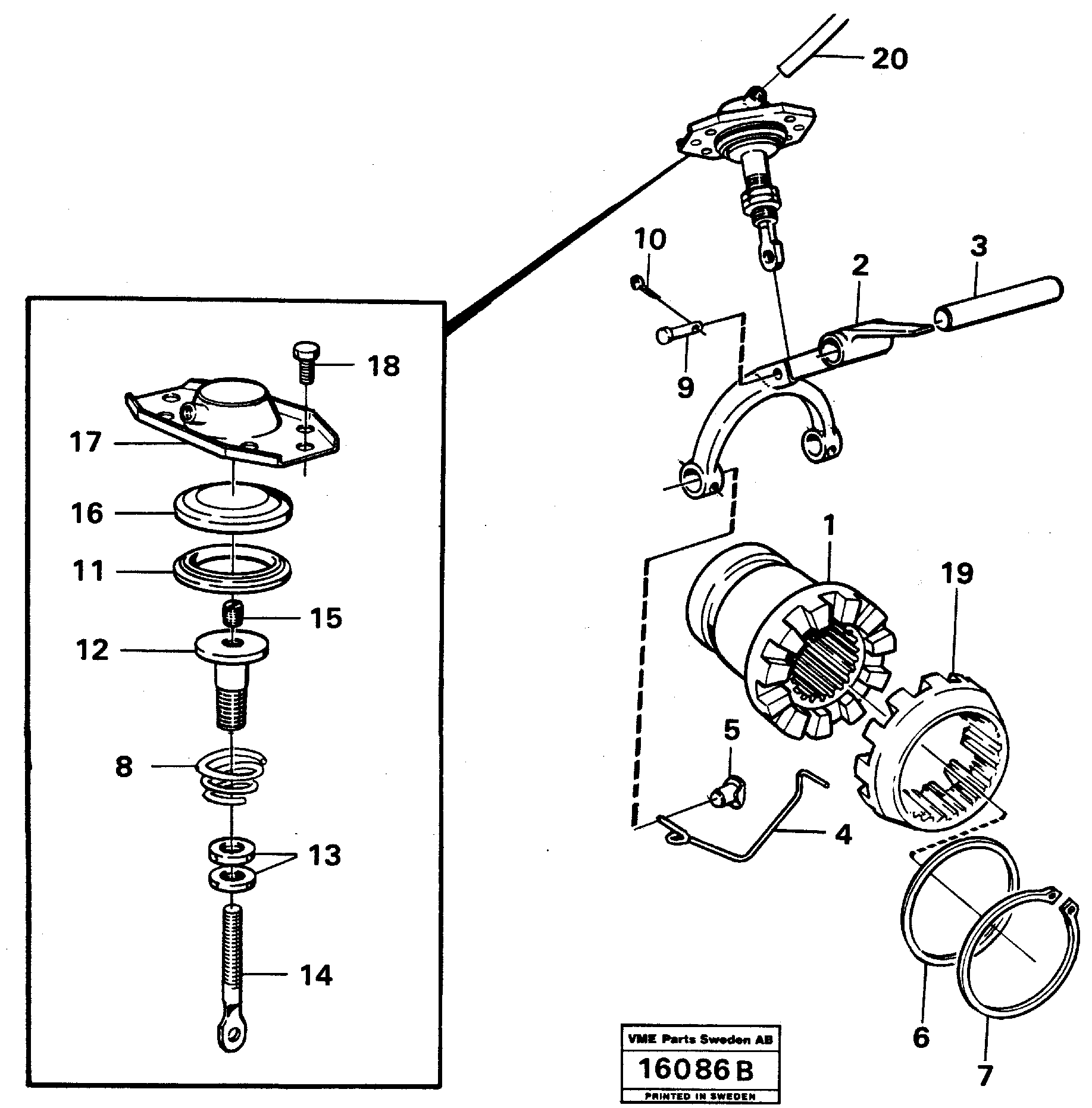 Differential lock — volvo parts diagram