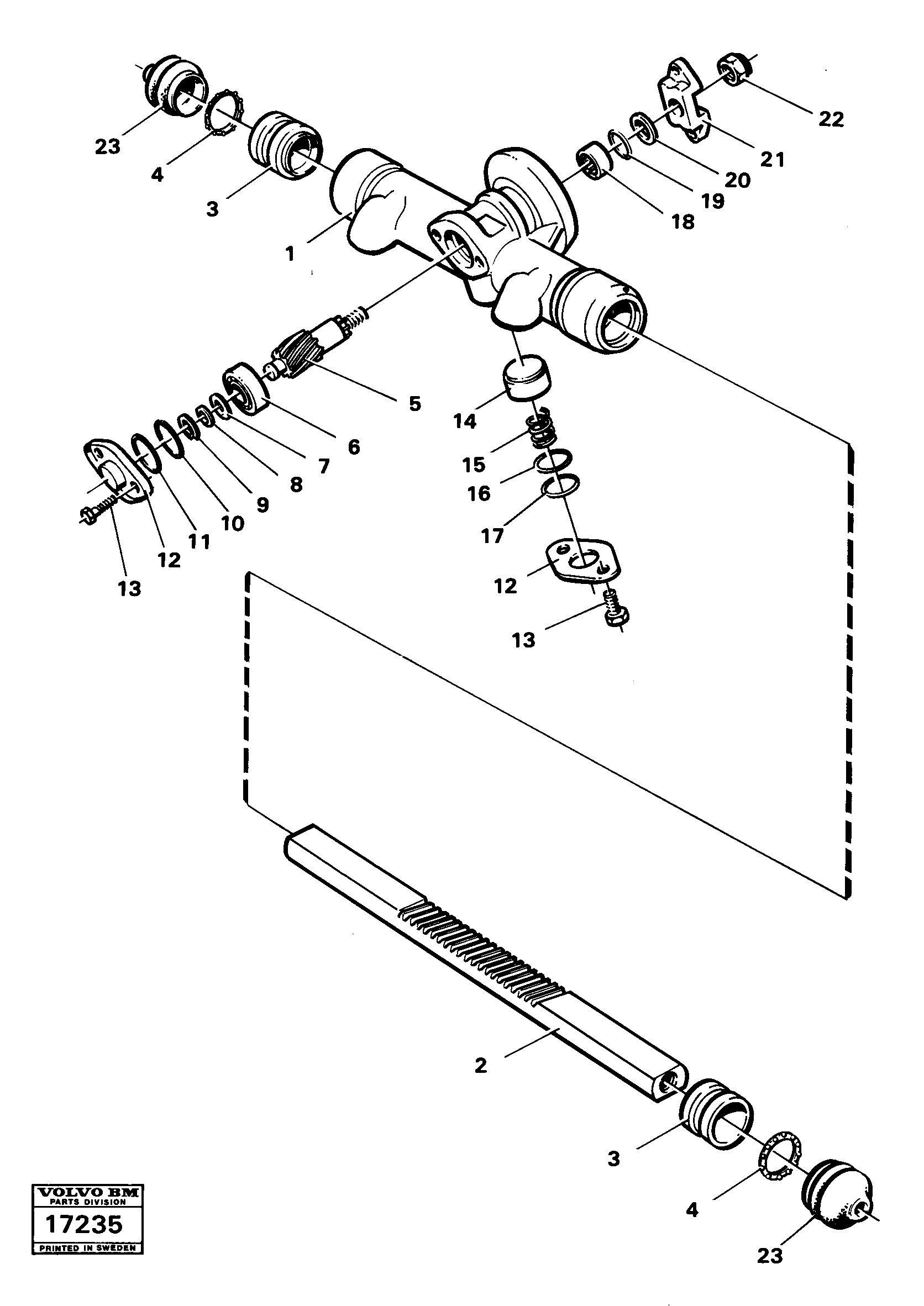 Rack gear — volvo parts diagram