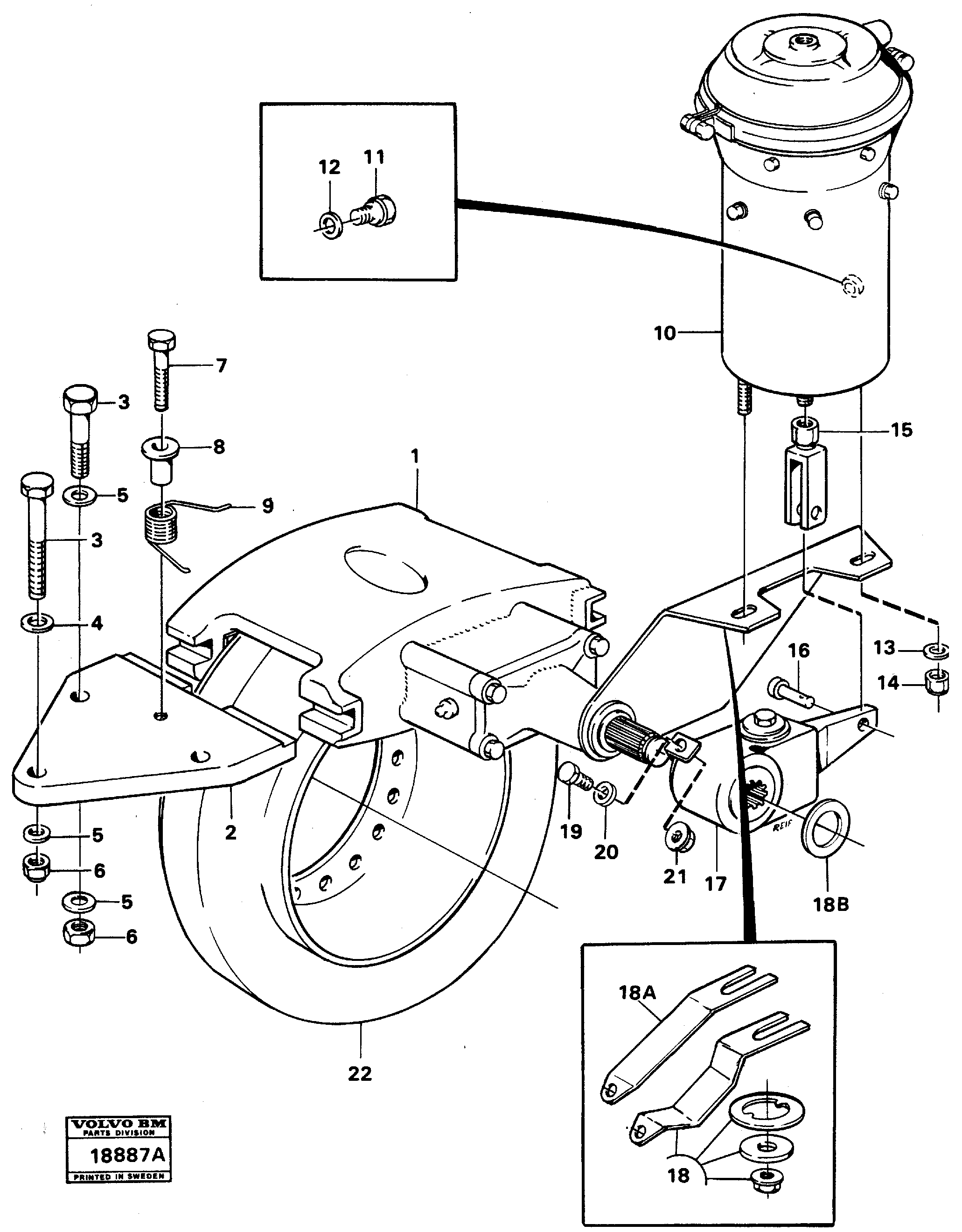 Universaljoint brake — volvo parts diagram